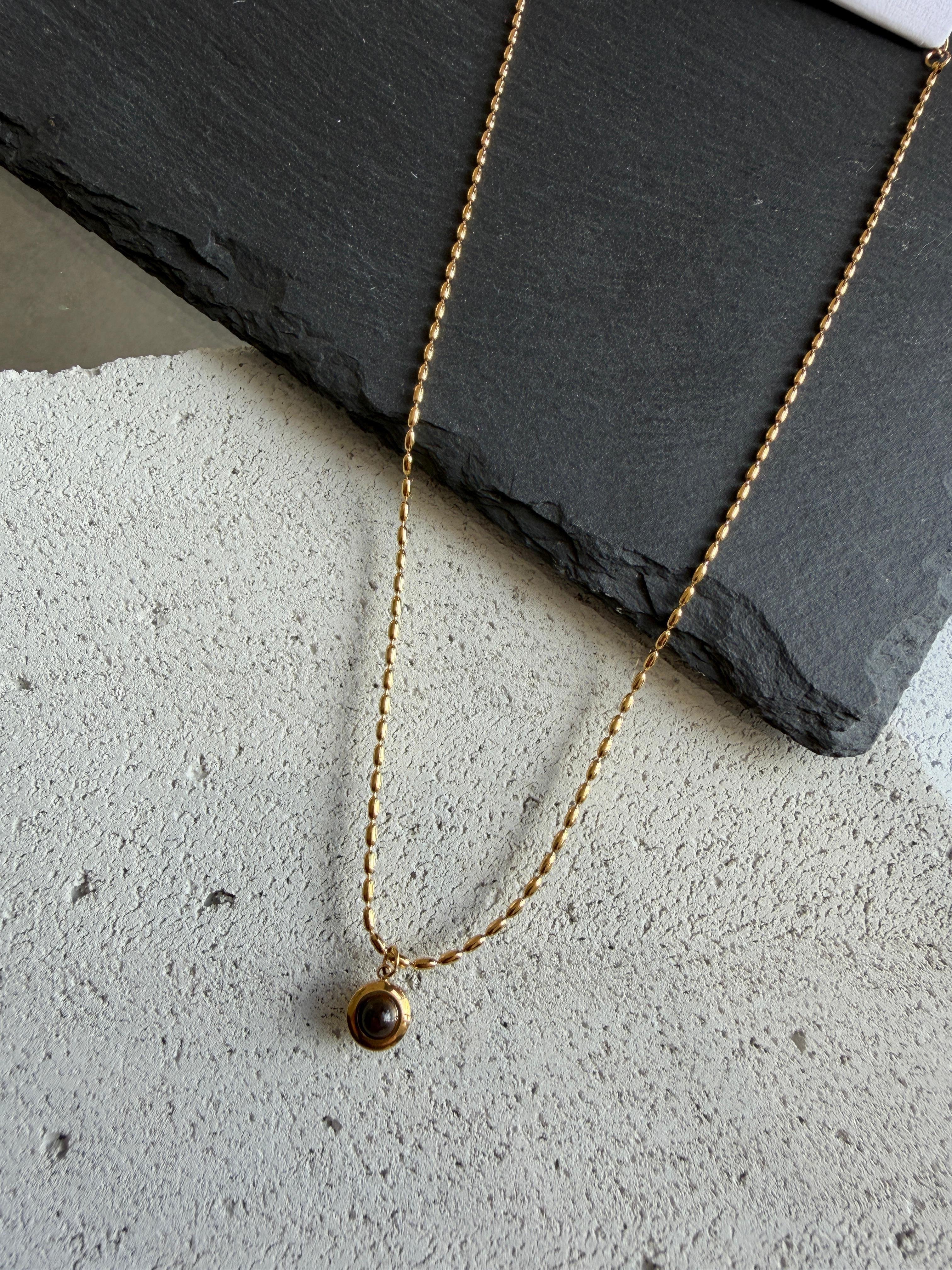 Çelik Gold Kolye 08