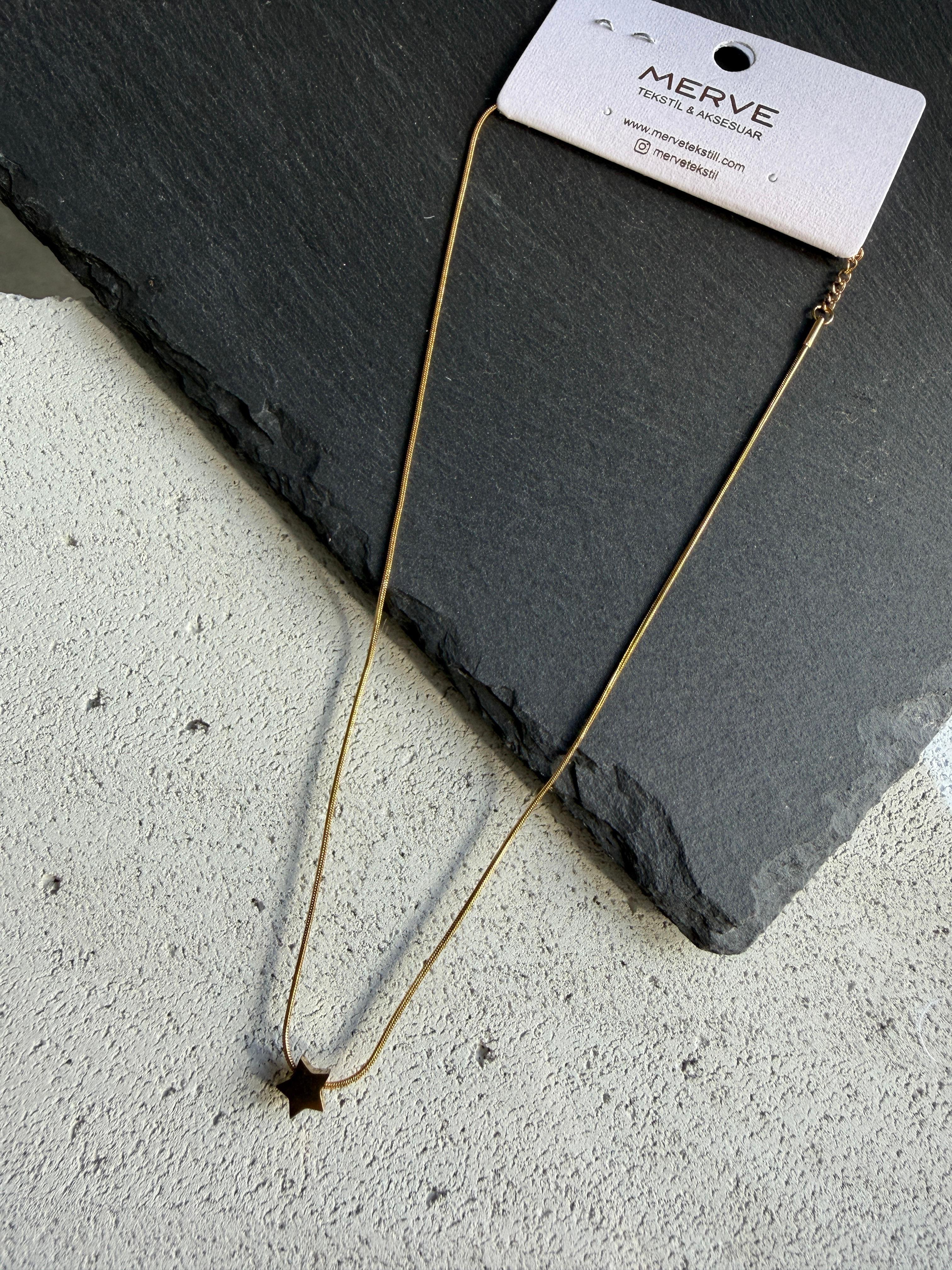 Çelik Gold Kolye 12