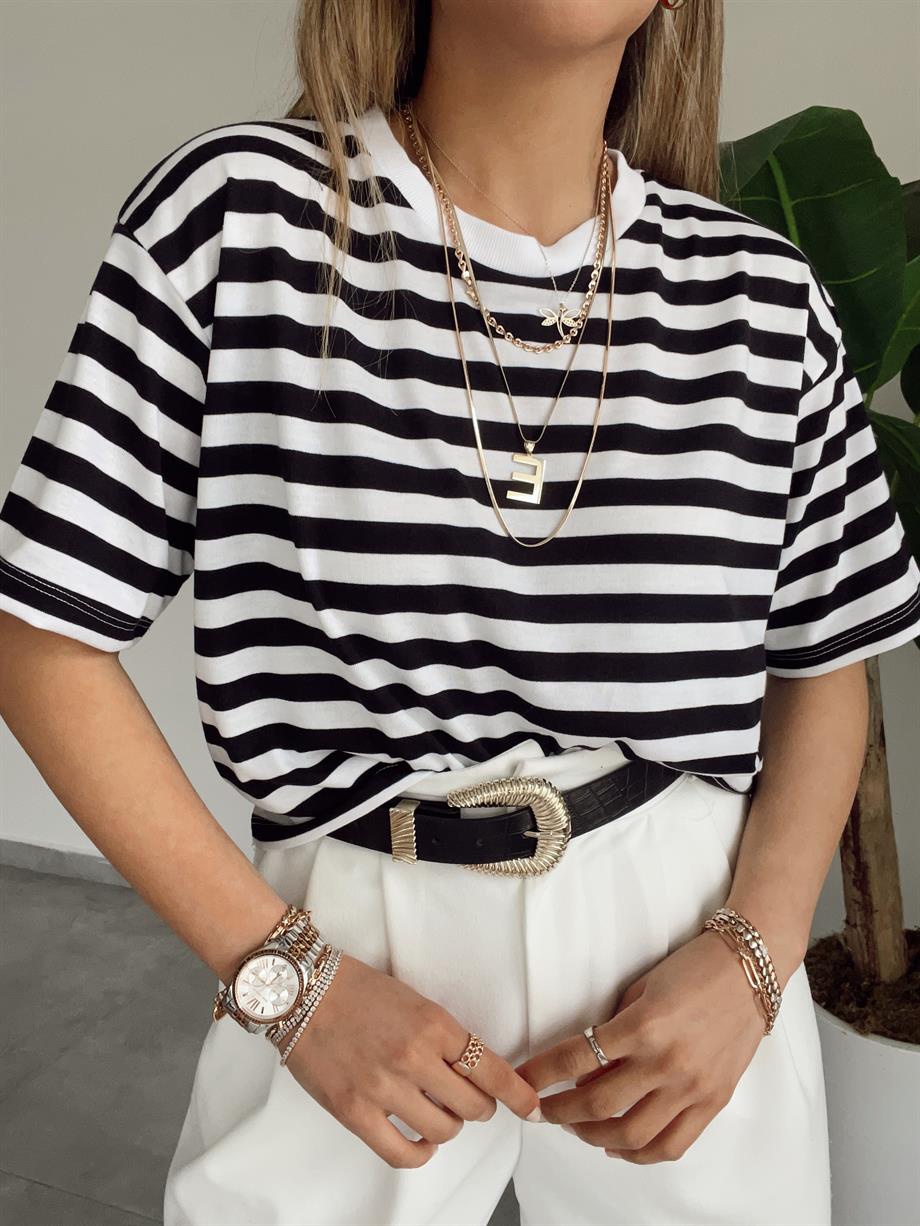 Çizgili Kısa Basic