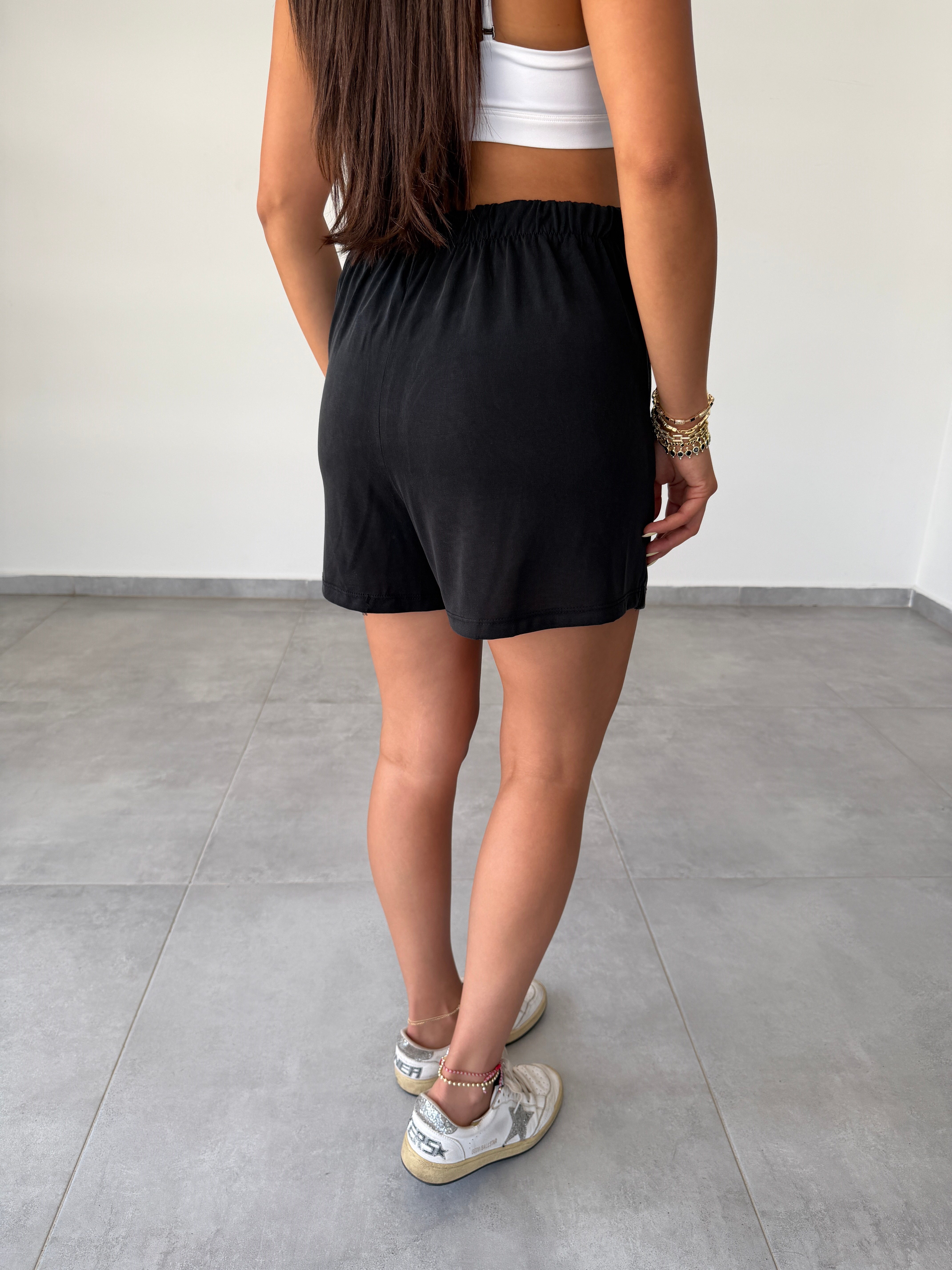 Comfort Siyah Modal Şort Etek