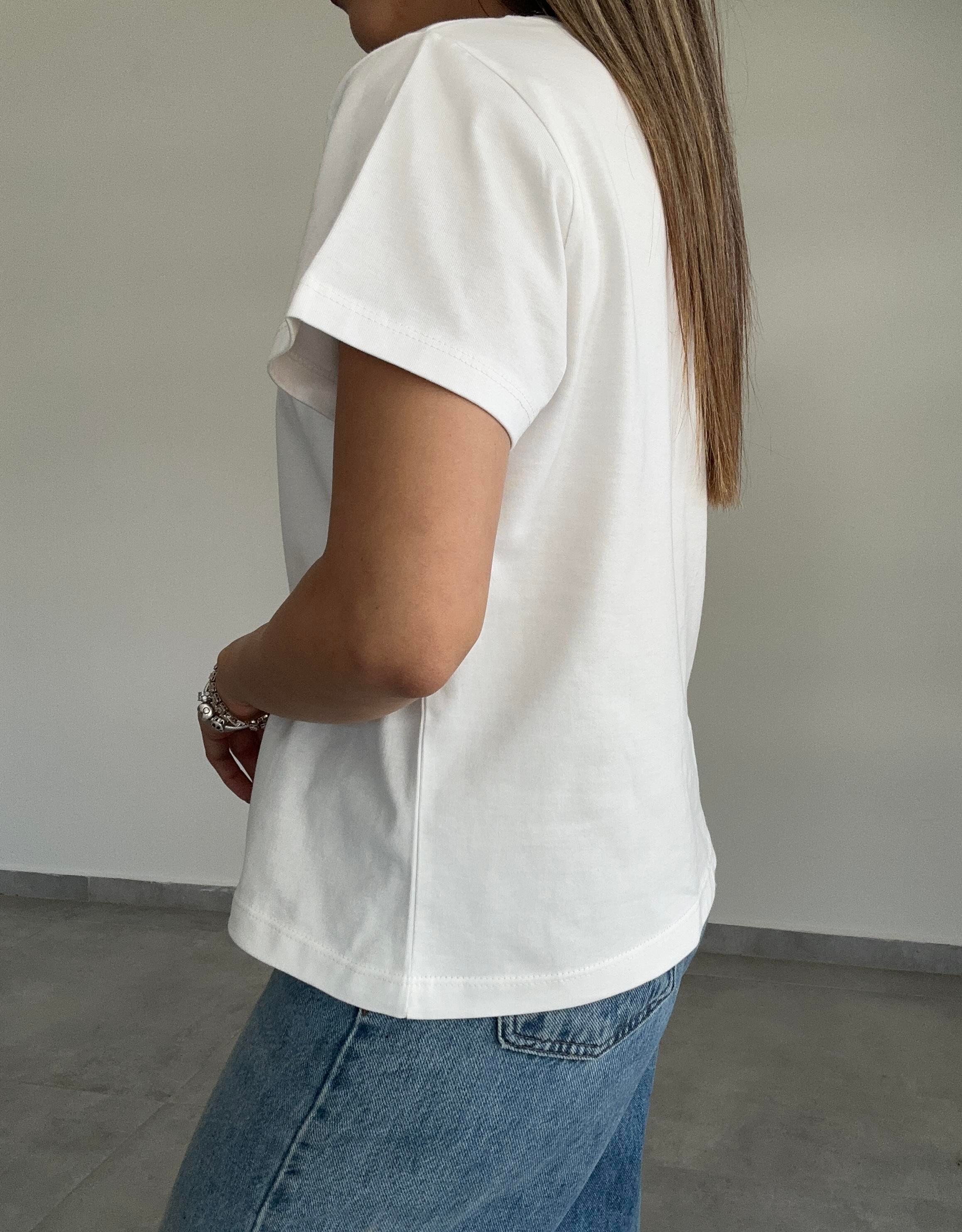 Cs Beyaz Basic Tişört