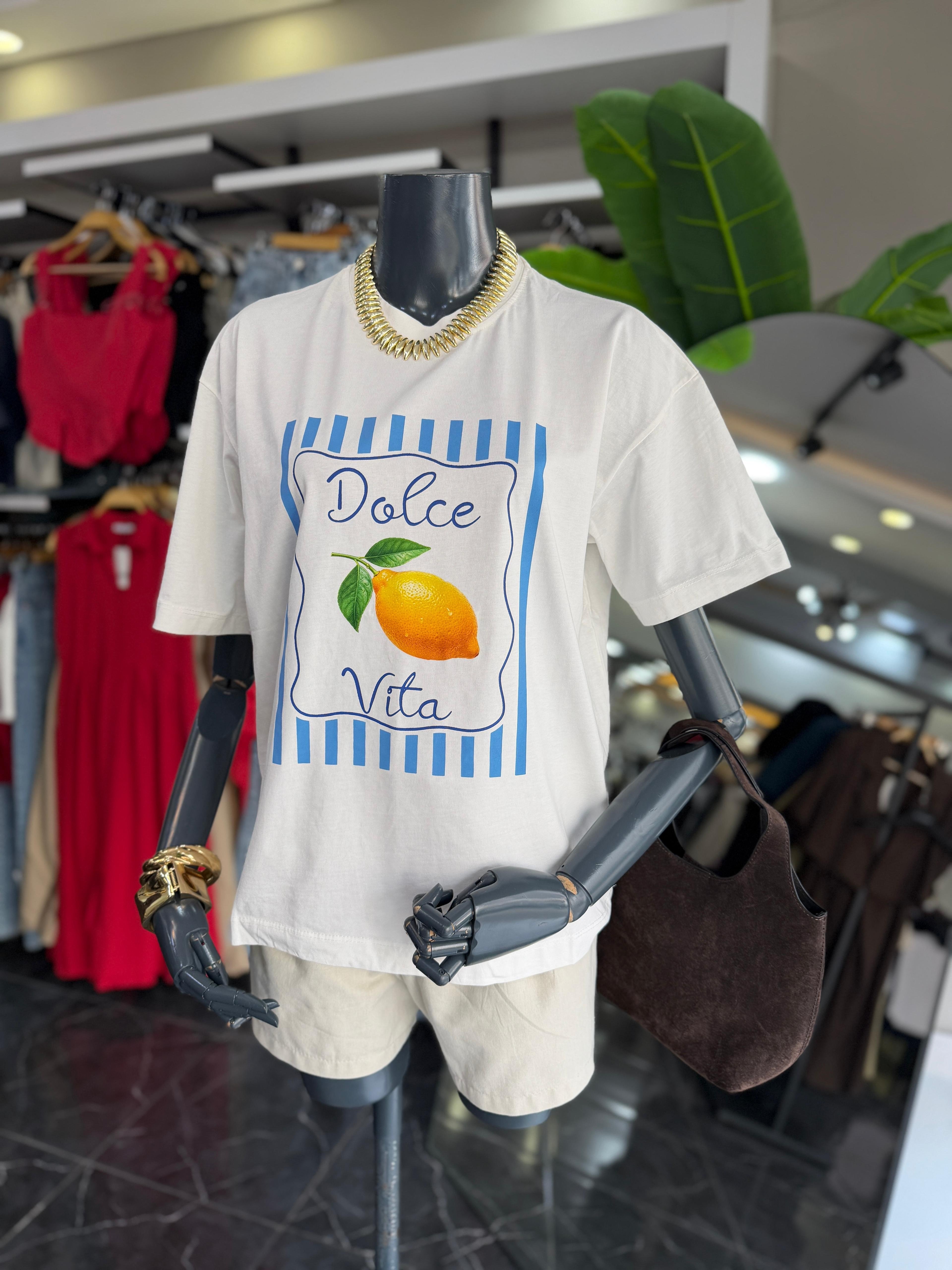 Ekru Dolce Limon Tshirt
