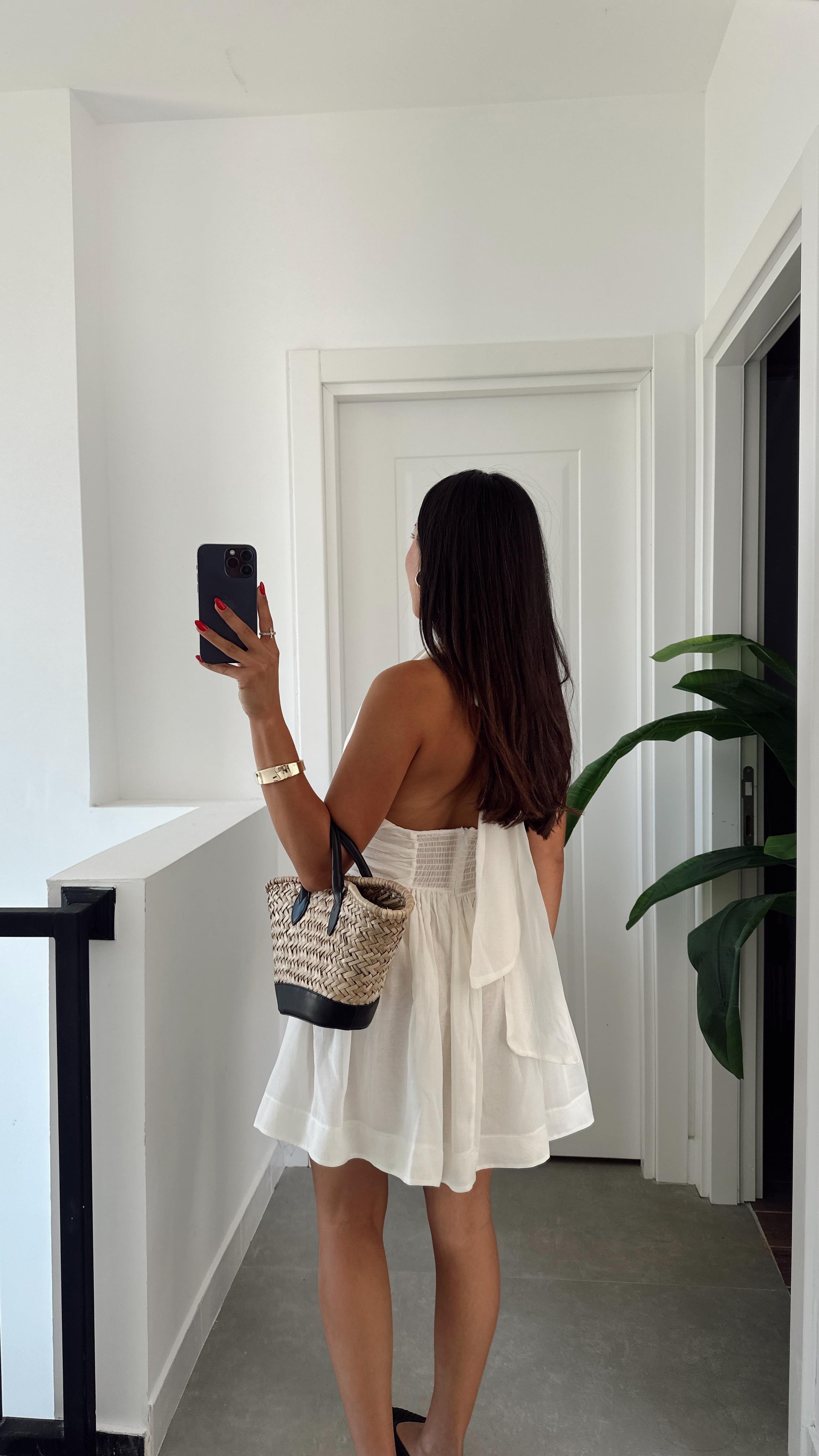 Ekru Lui Floid Elbise