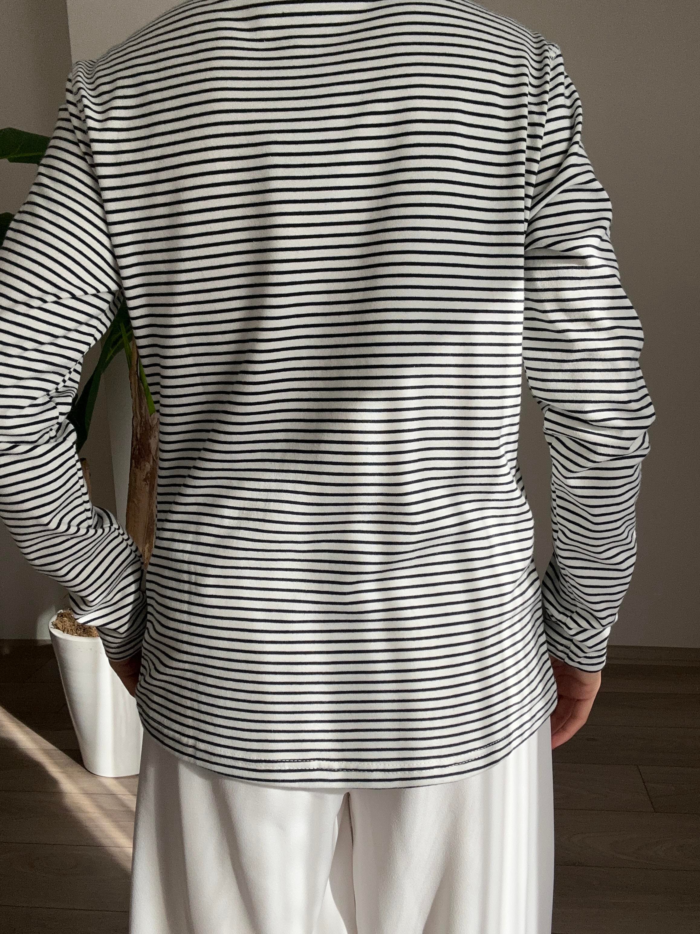 Ekru-Siyah Çizgili Basic