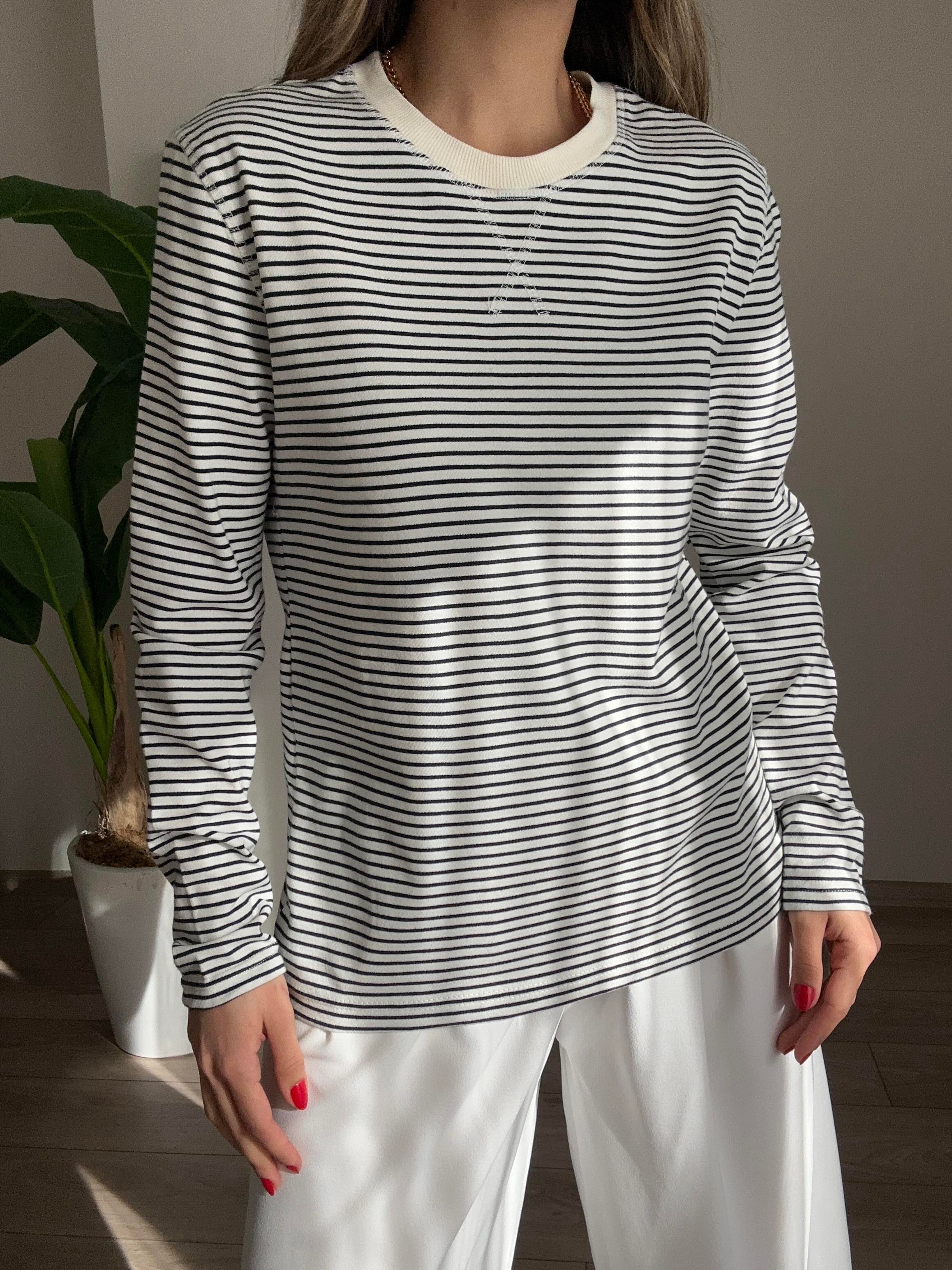 Ekru-Siyah Çizgili Basic