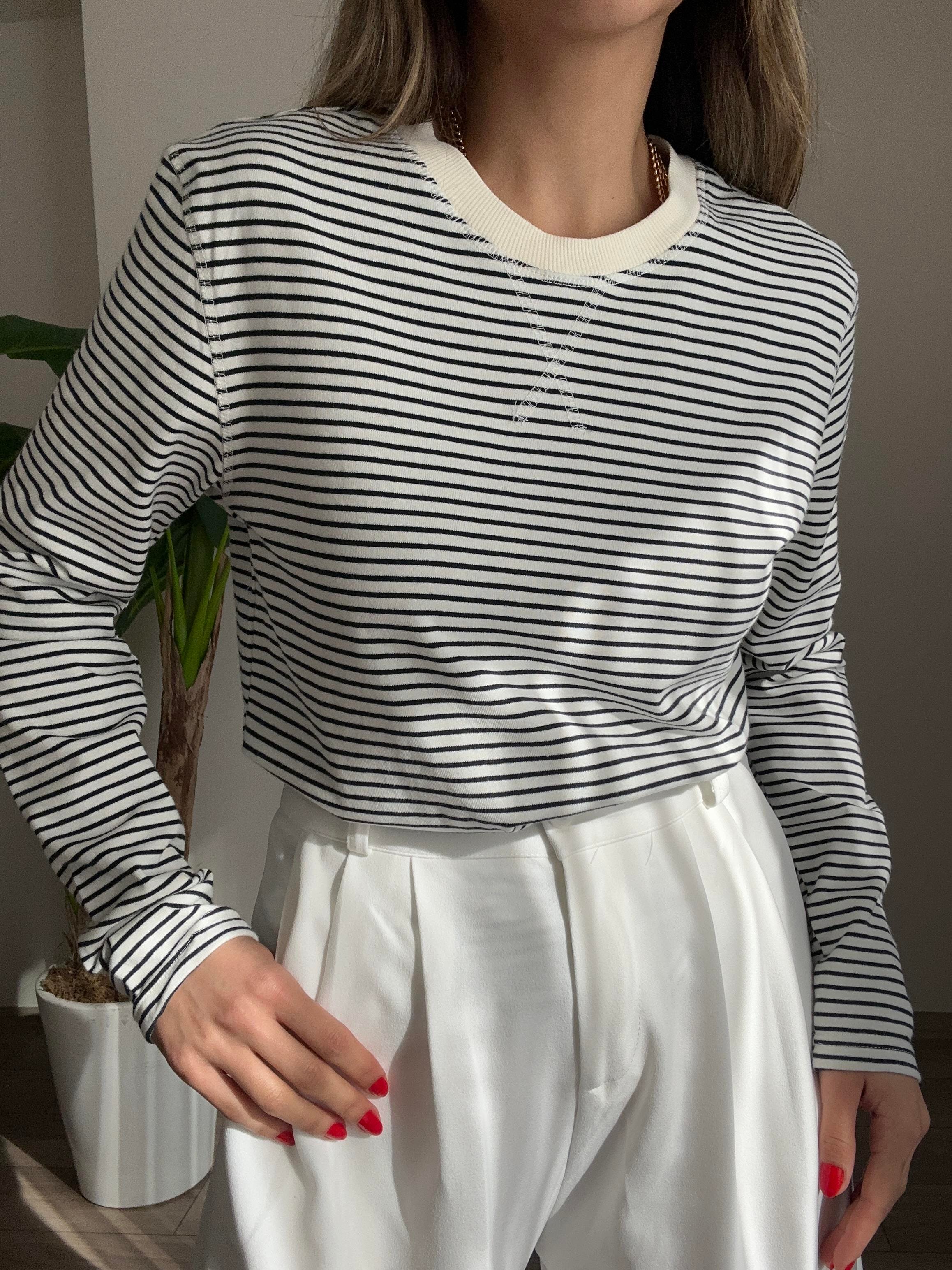 Ekru-Siyah Çizgili Basic