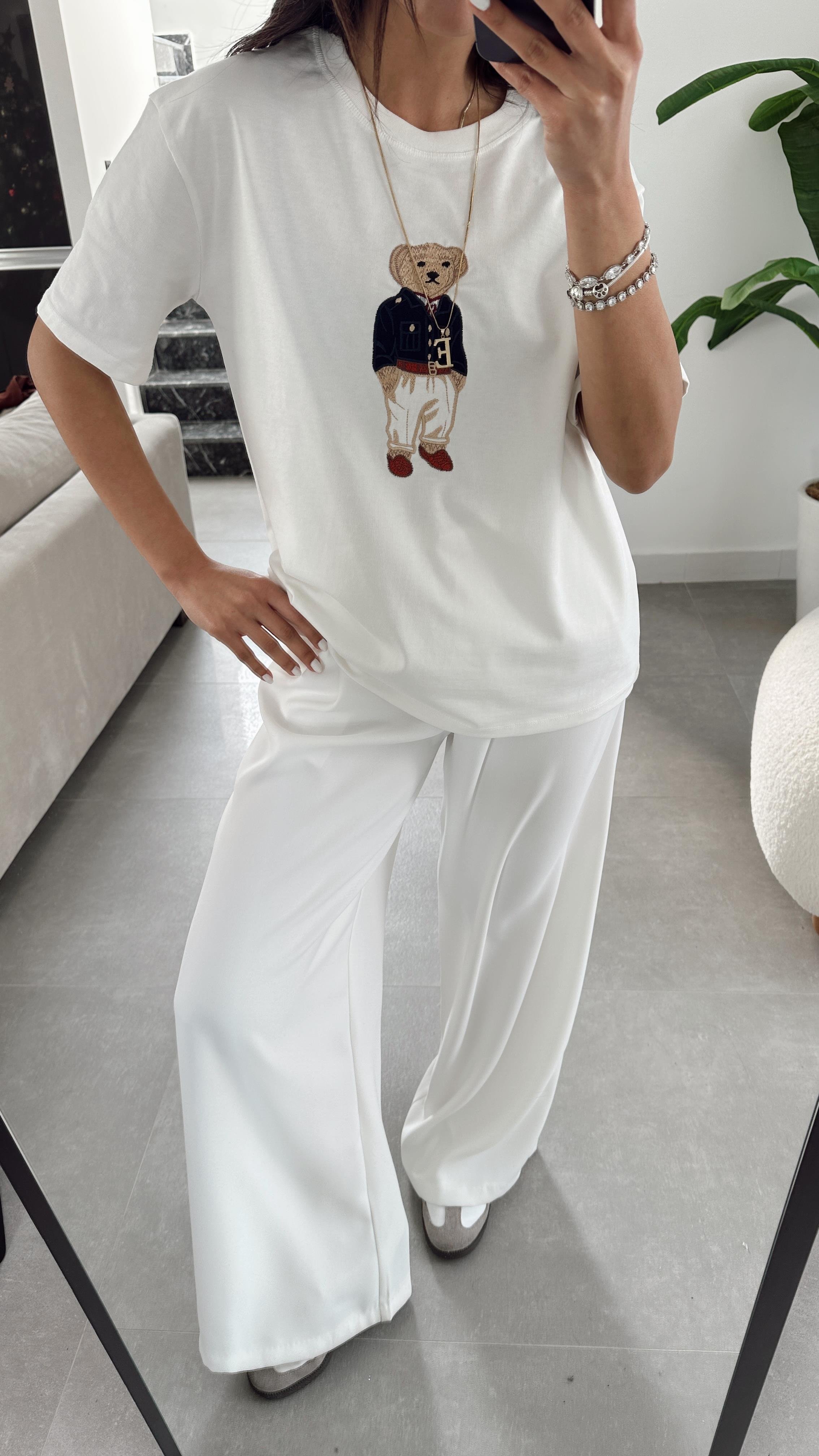 Ekru Teddy Basic Tişört