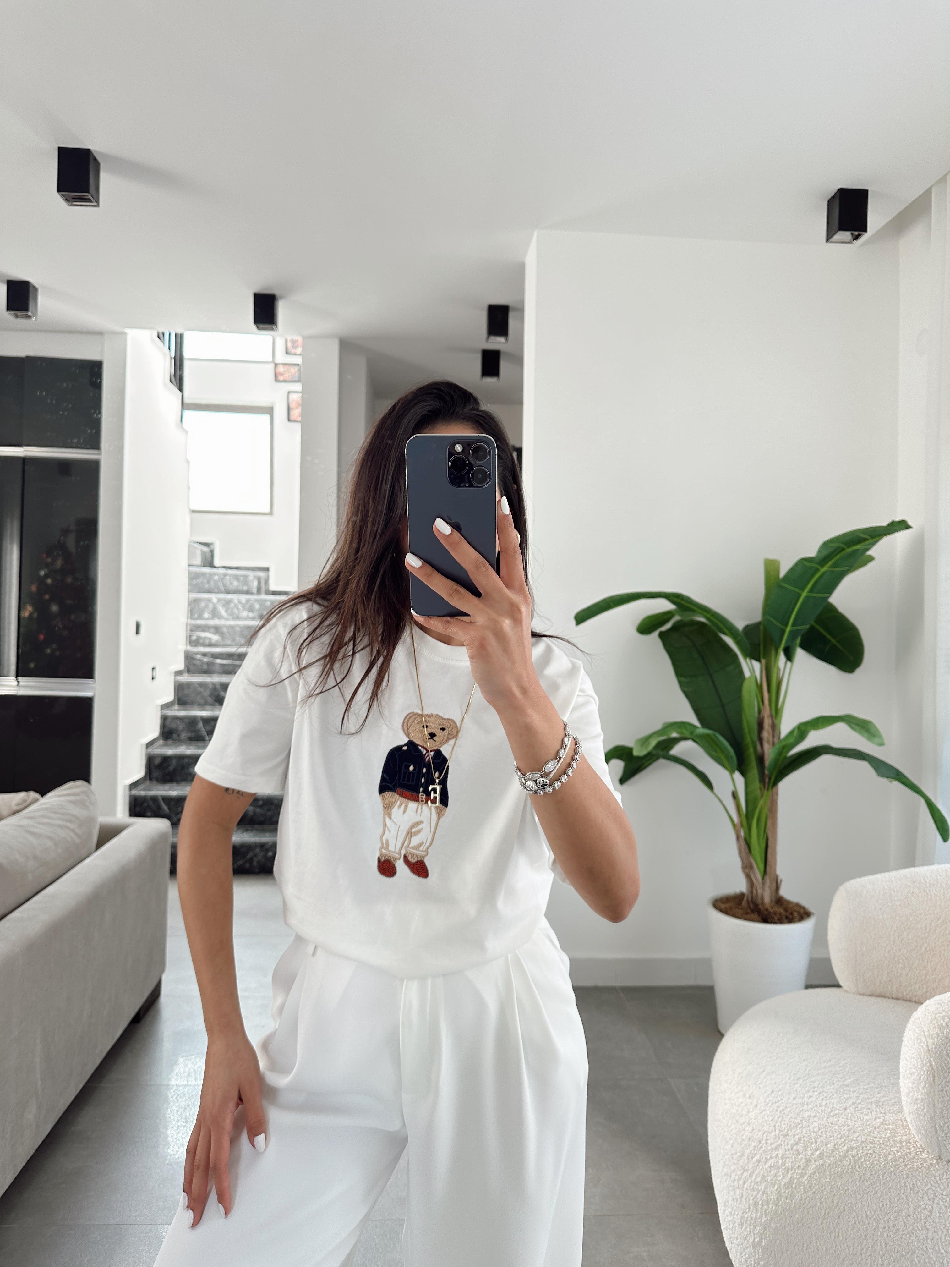 Ekru Teddy Basic Tişört