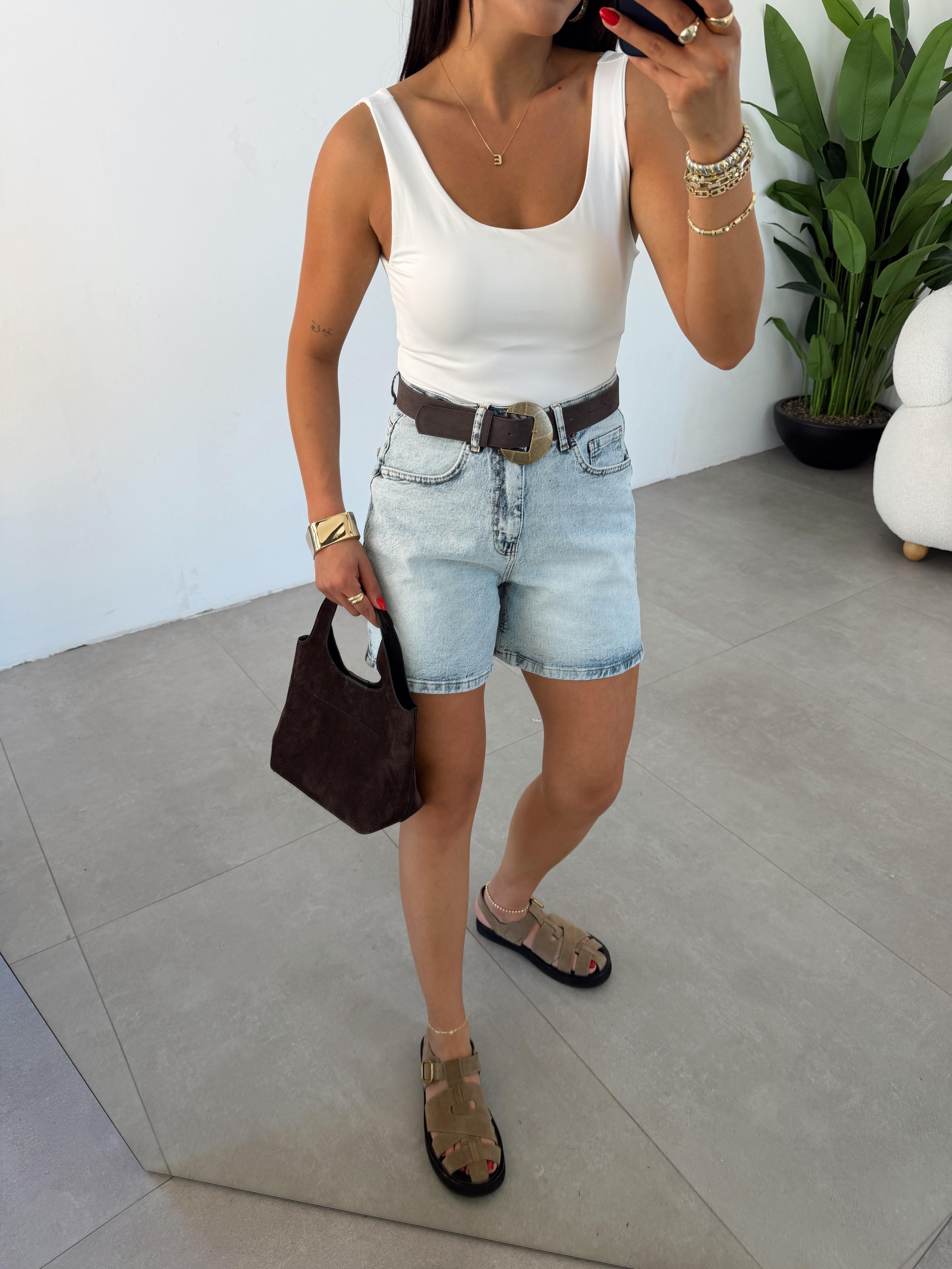 Ekru Zıbınlı Body