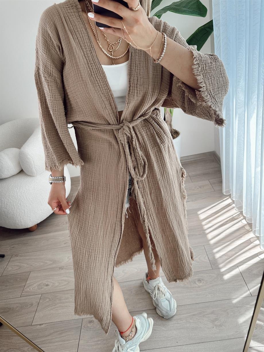 Elhamra Camel Uzun Kimono