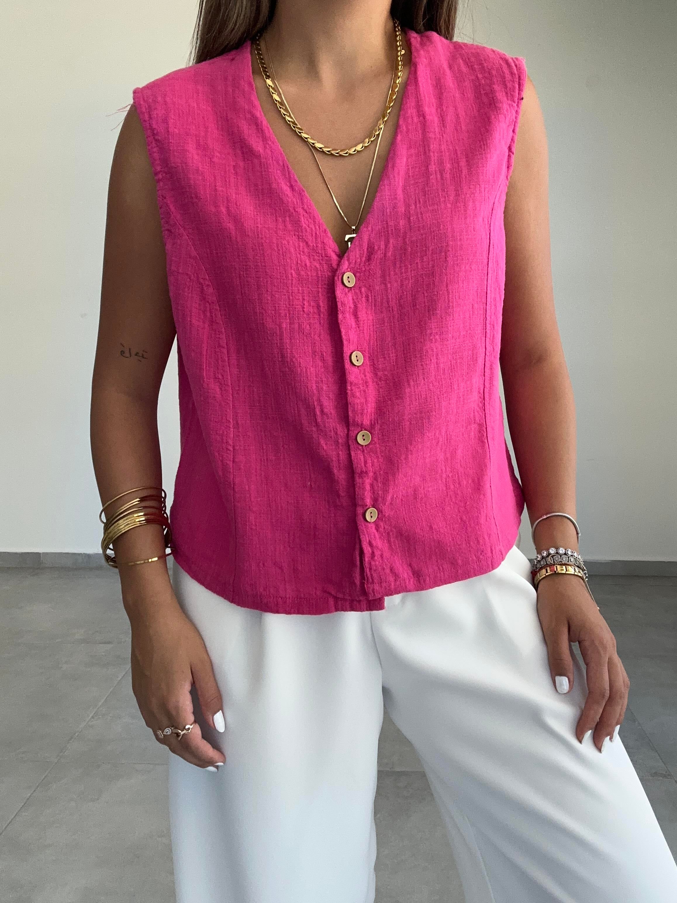 Fuşya Şantuk Yelek