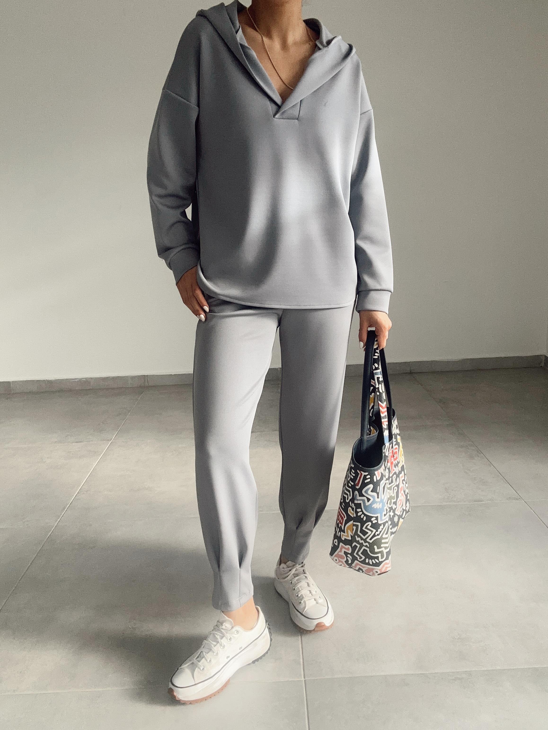 Gri Scuba Sweatshirt