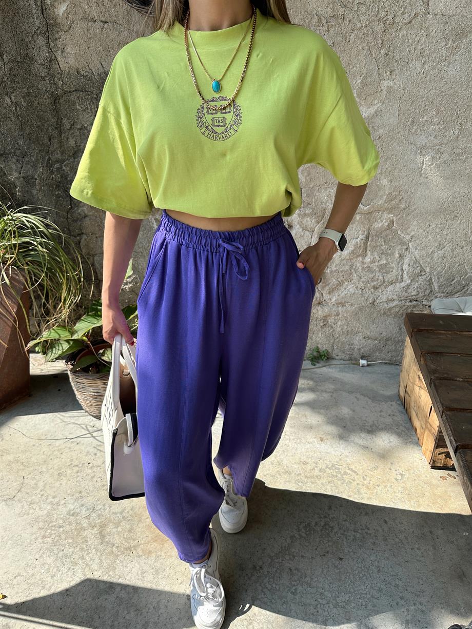 Harvard Yeşil Baskılı Tişört