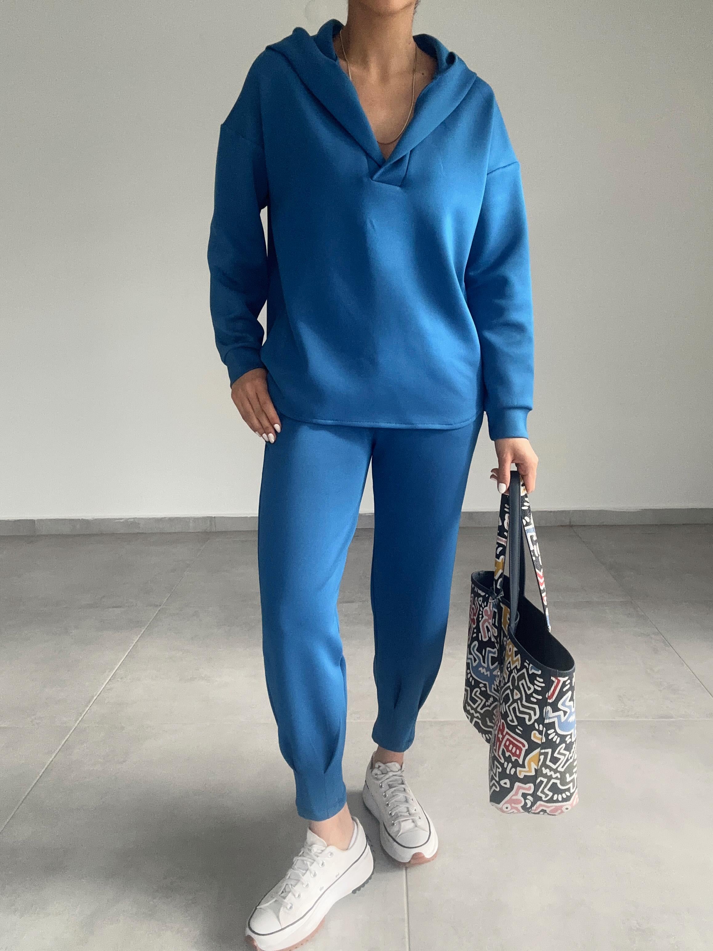 İndigo Scuba Sweatshirt