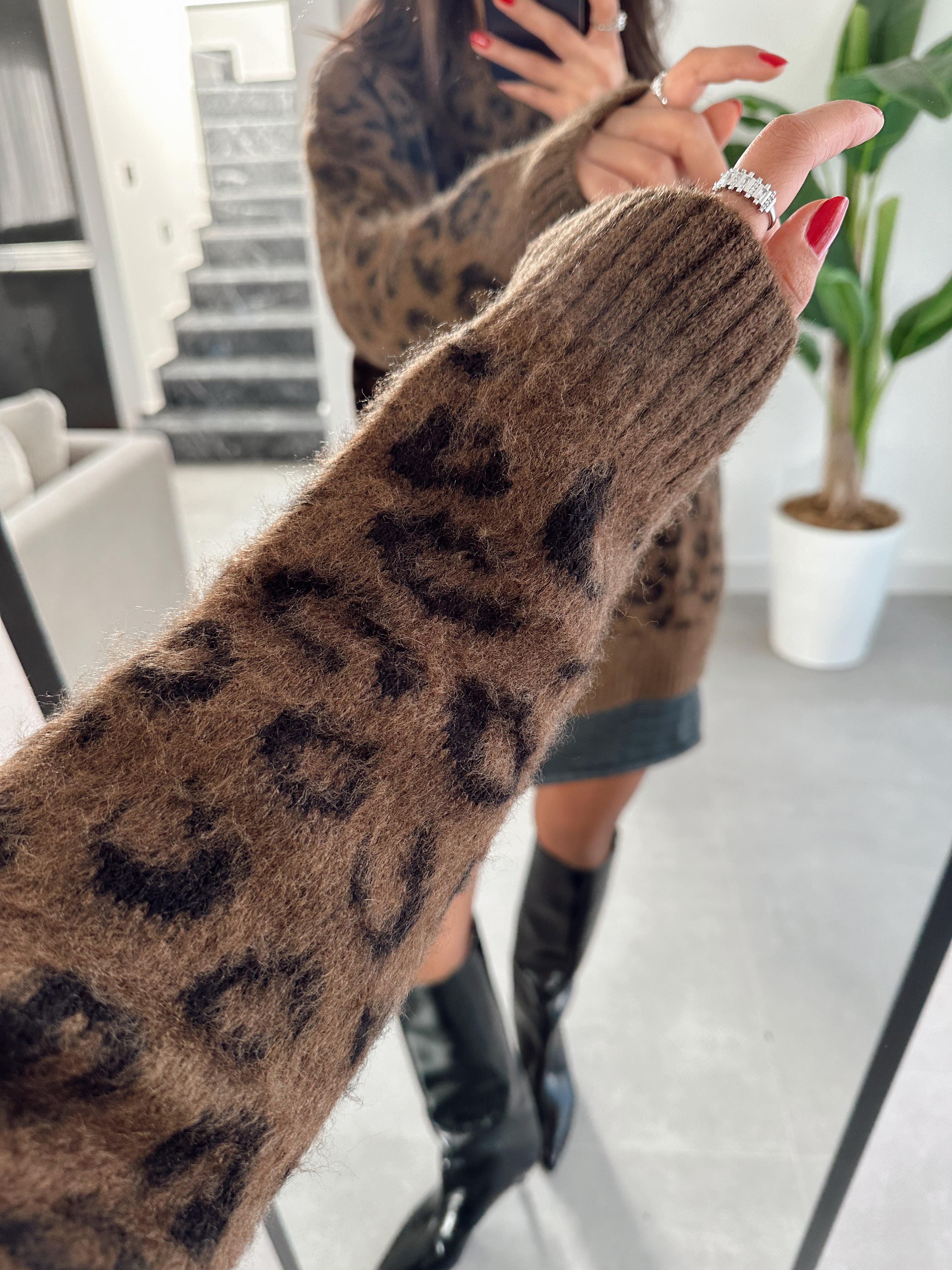 Kahve Leopar Kazak