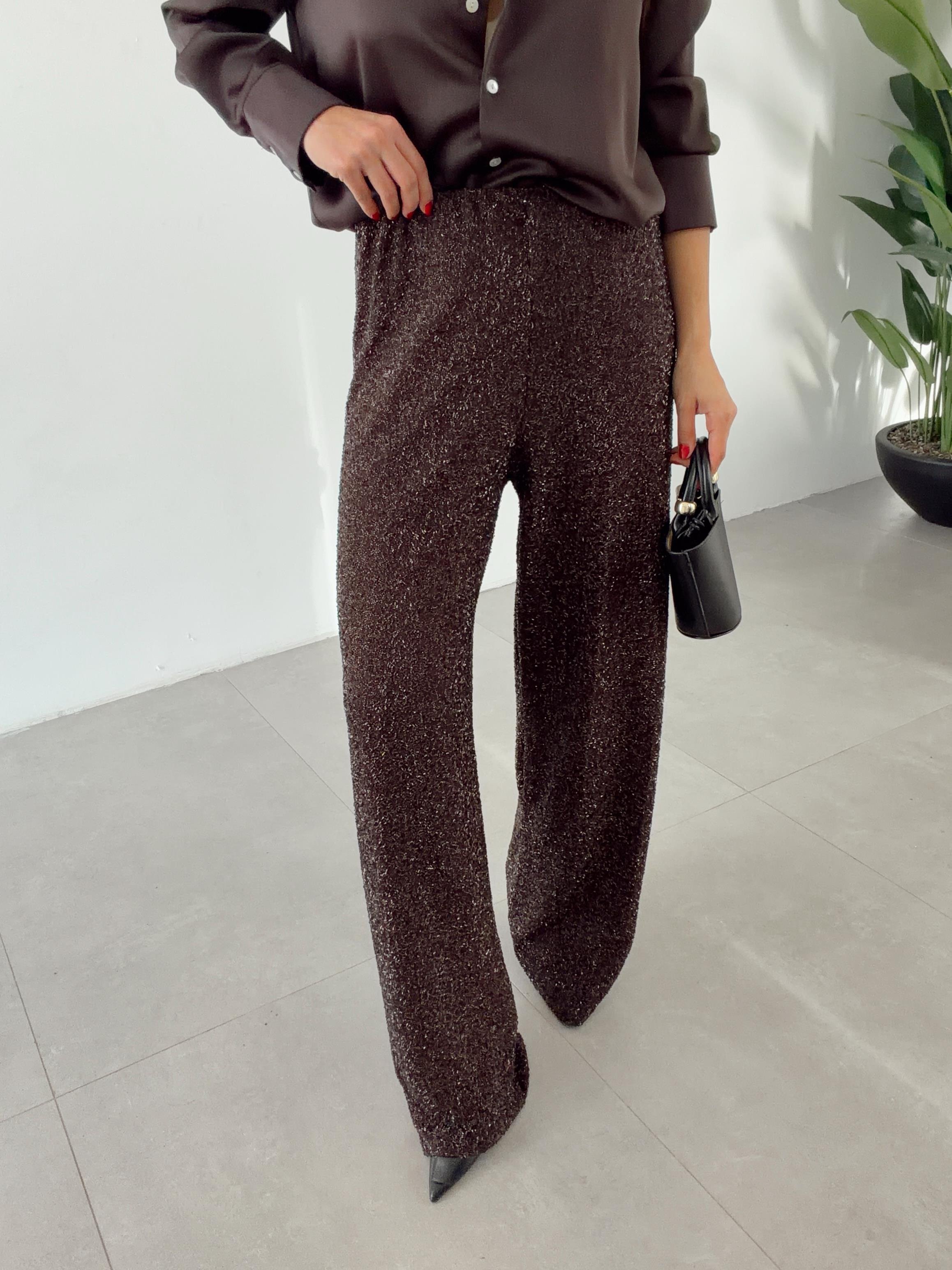 Kahve Pullu Pantolon