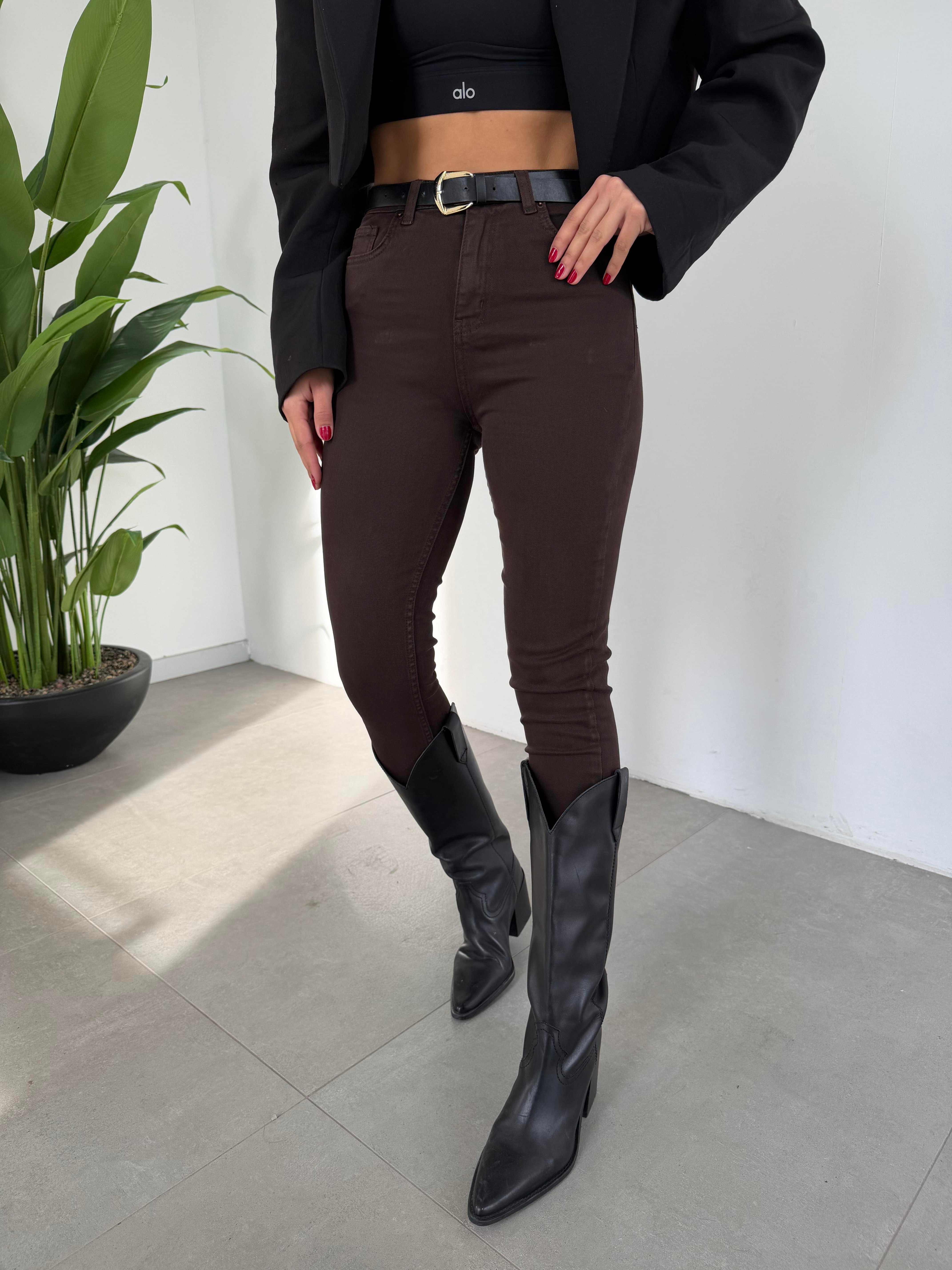 Kahve Skinny Jean