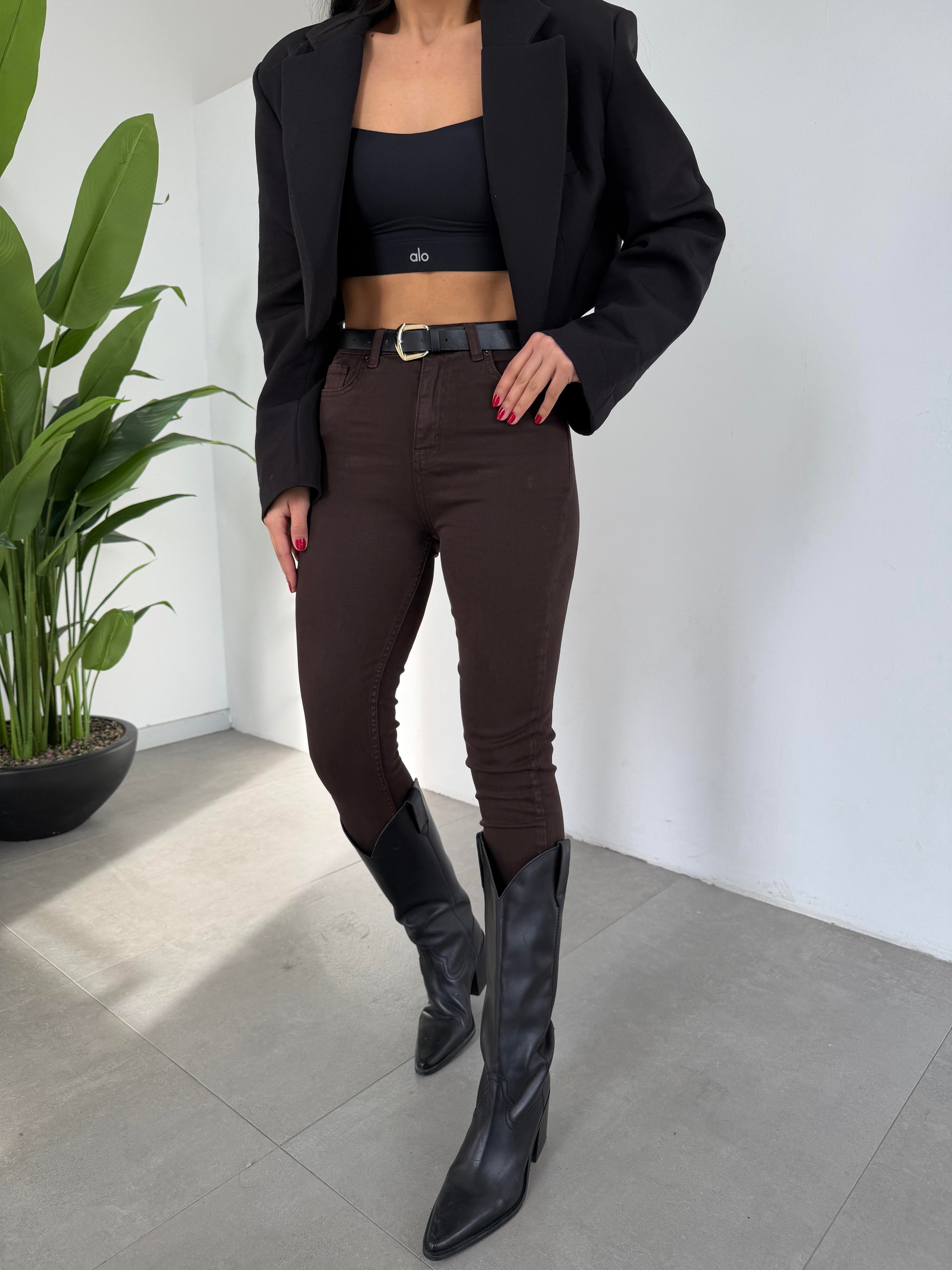 Kahve Skinny Jean