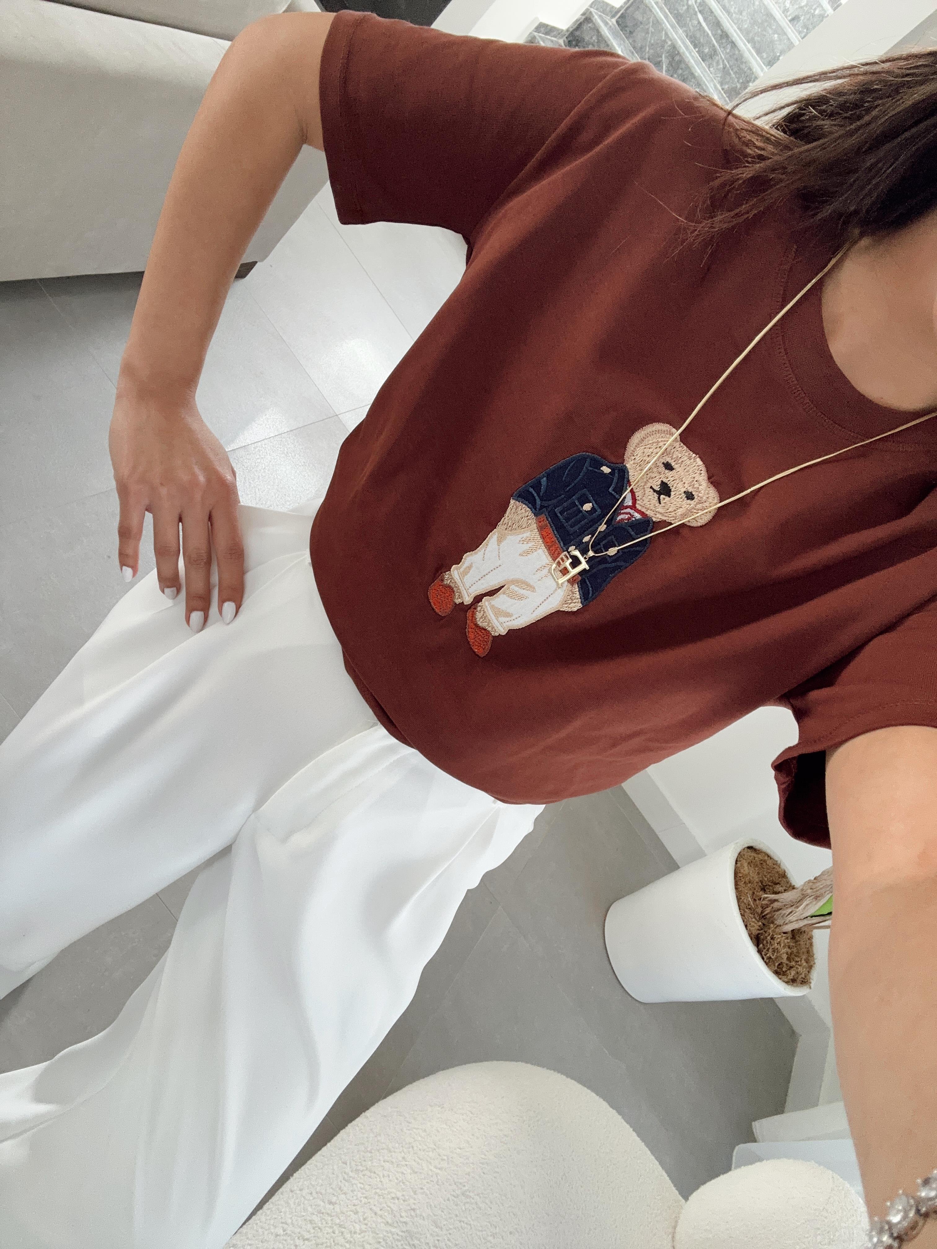 Kahve Teddy Basic Tişört