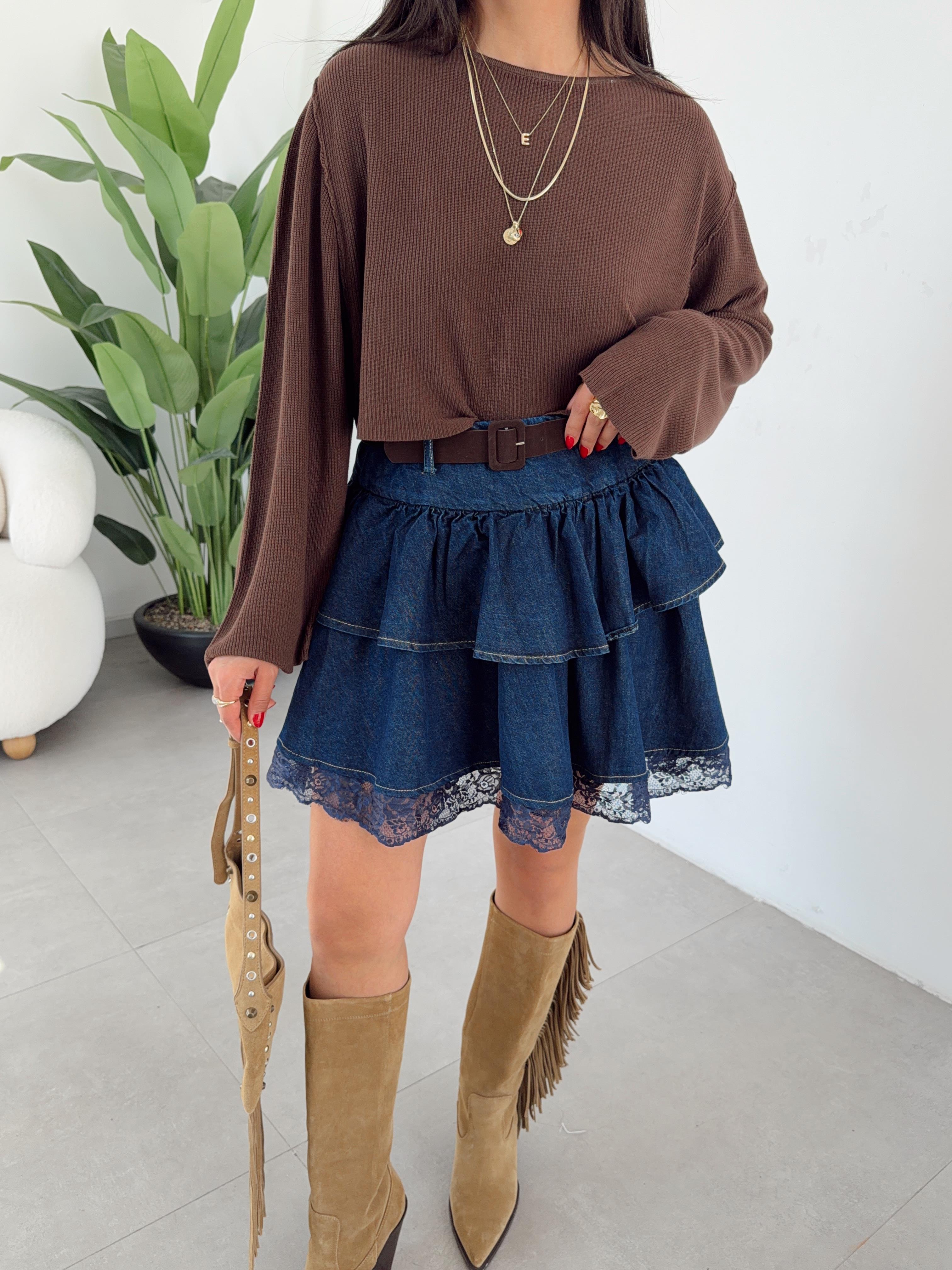 Kahve Yıkamalı Triko