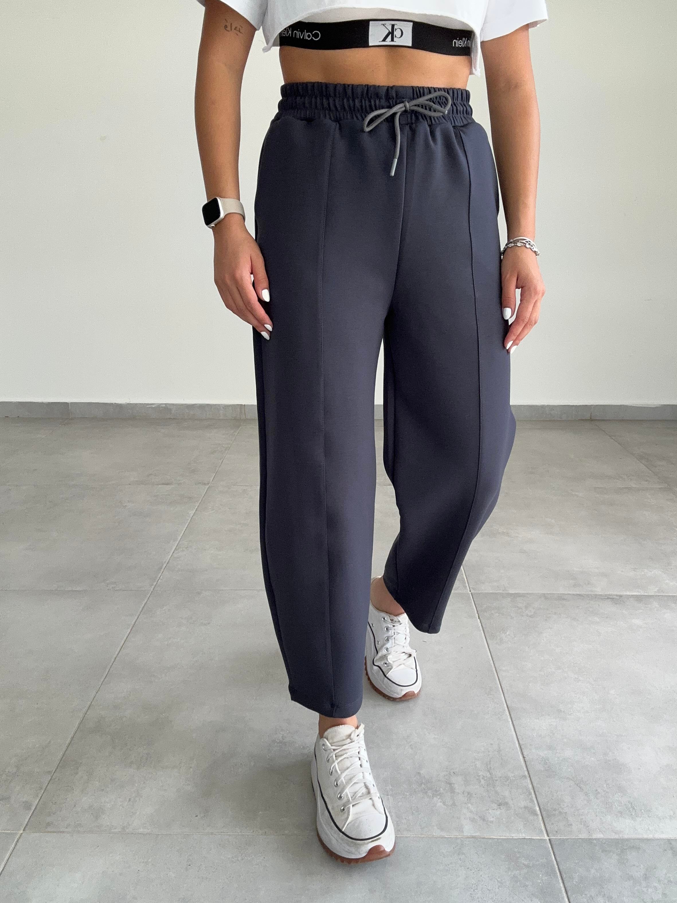 Kalila Antrasit Modal Çimalı Balon Pantolon