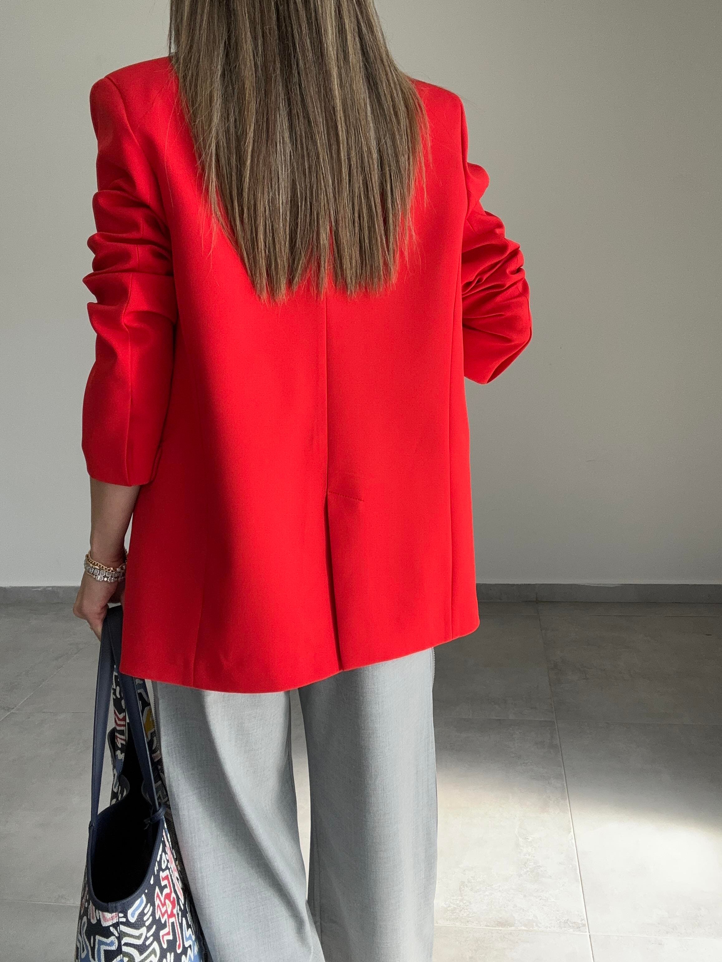 Kırmızı Blazer Ceket