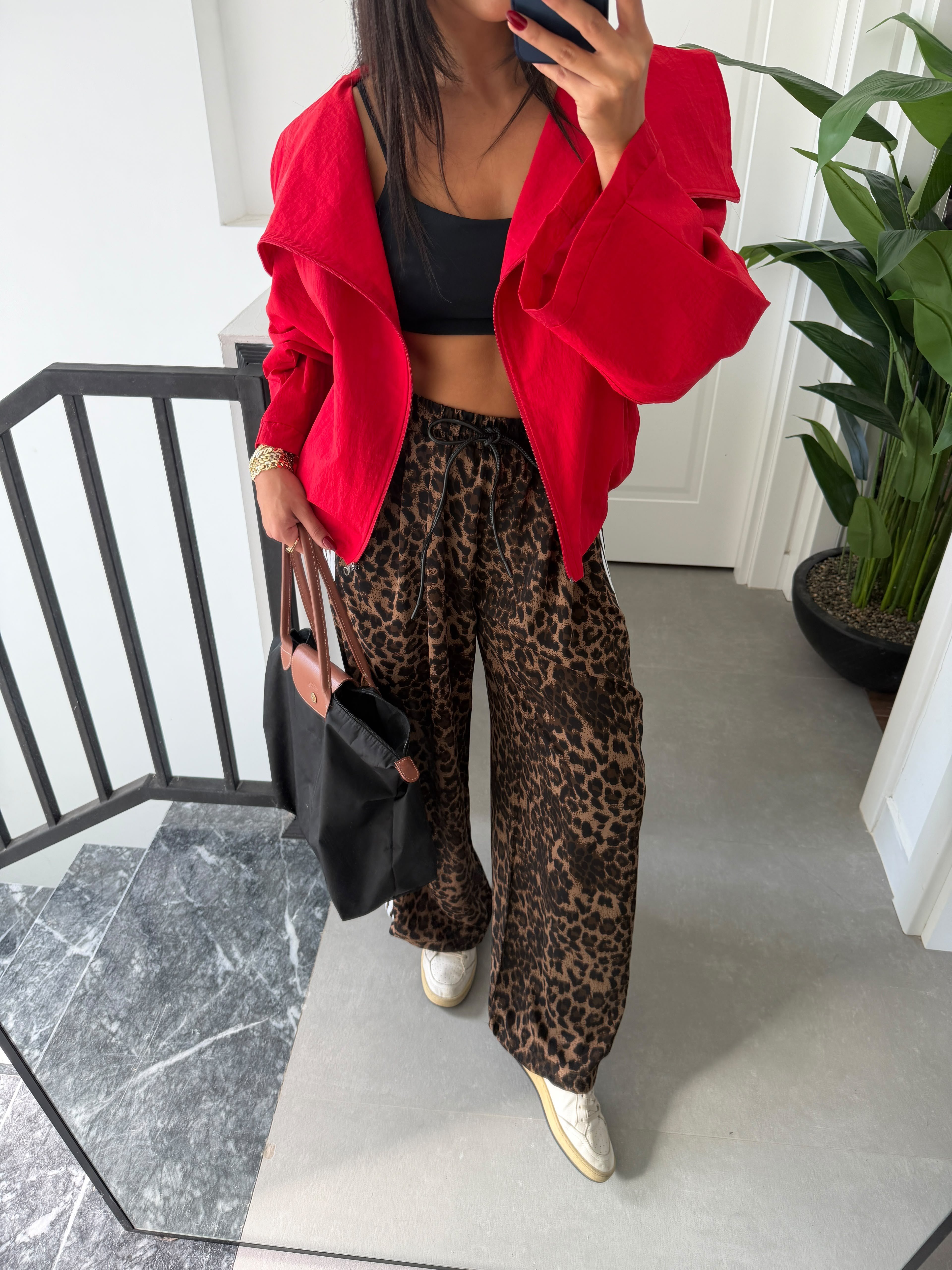 Kırmızı Geniş Yaka Ceket