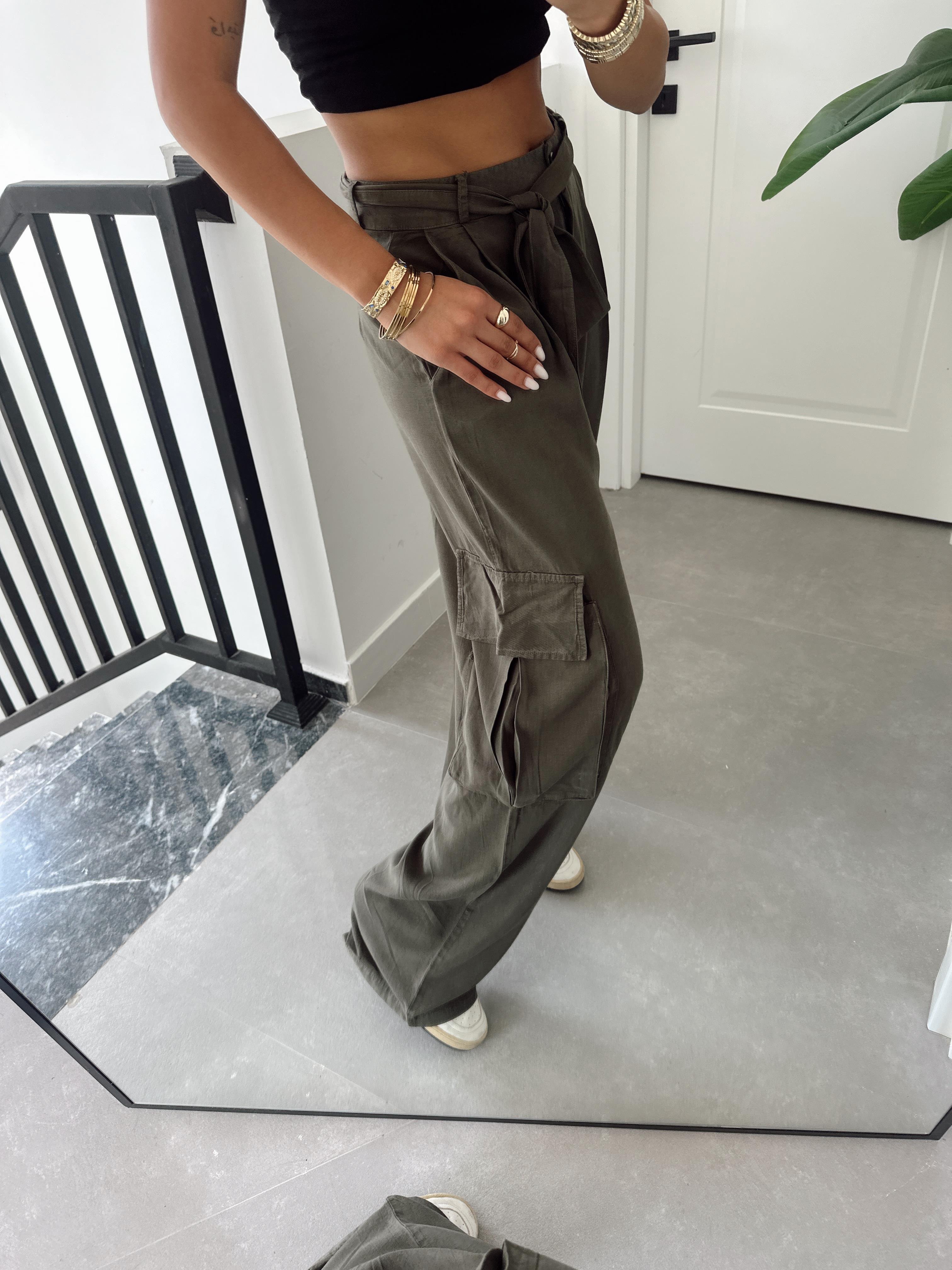 Koyu Haki Kargo Pantolon