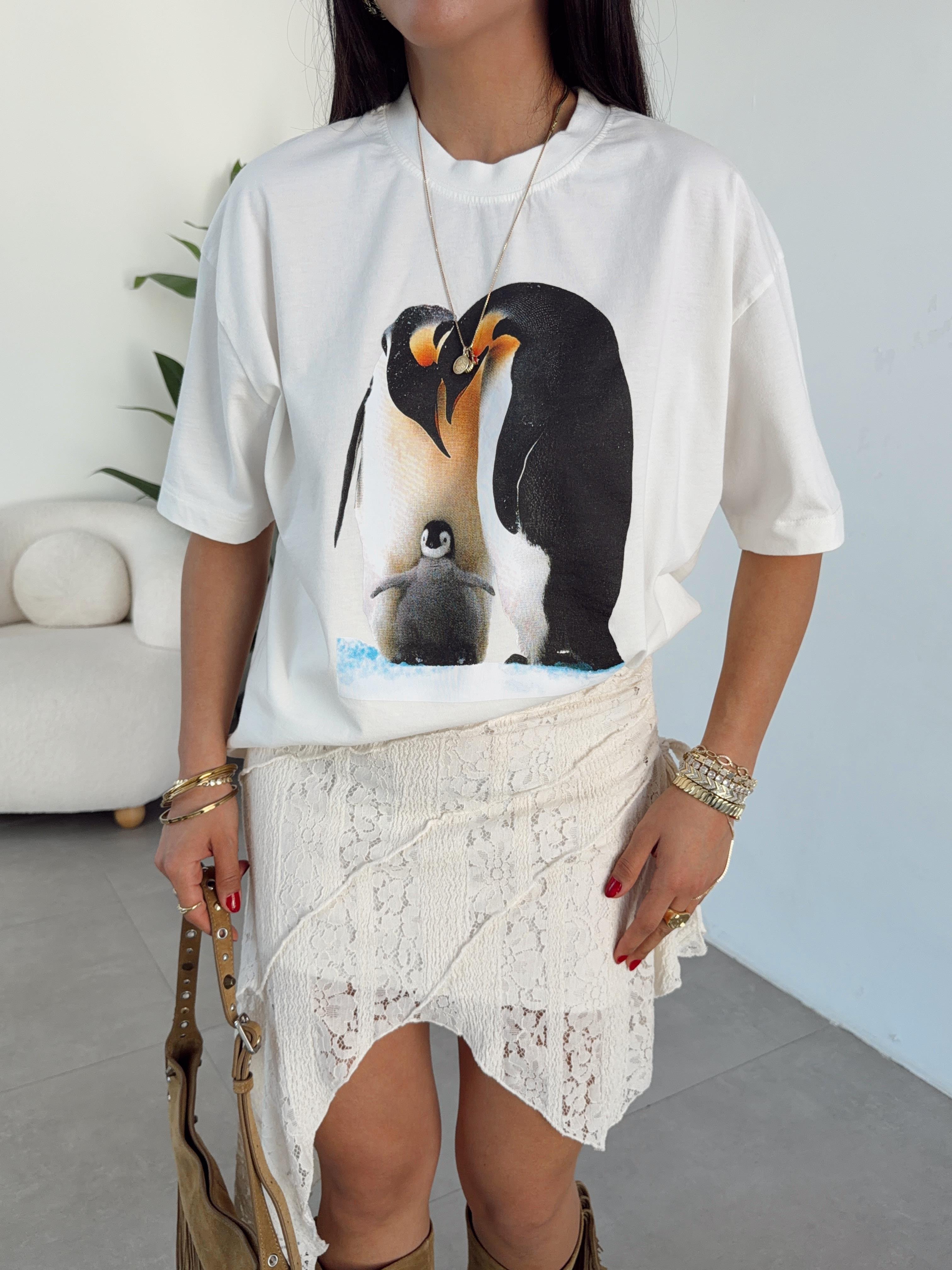 Krem Baskılı Tişört