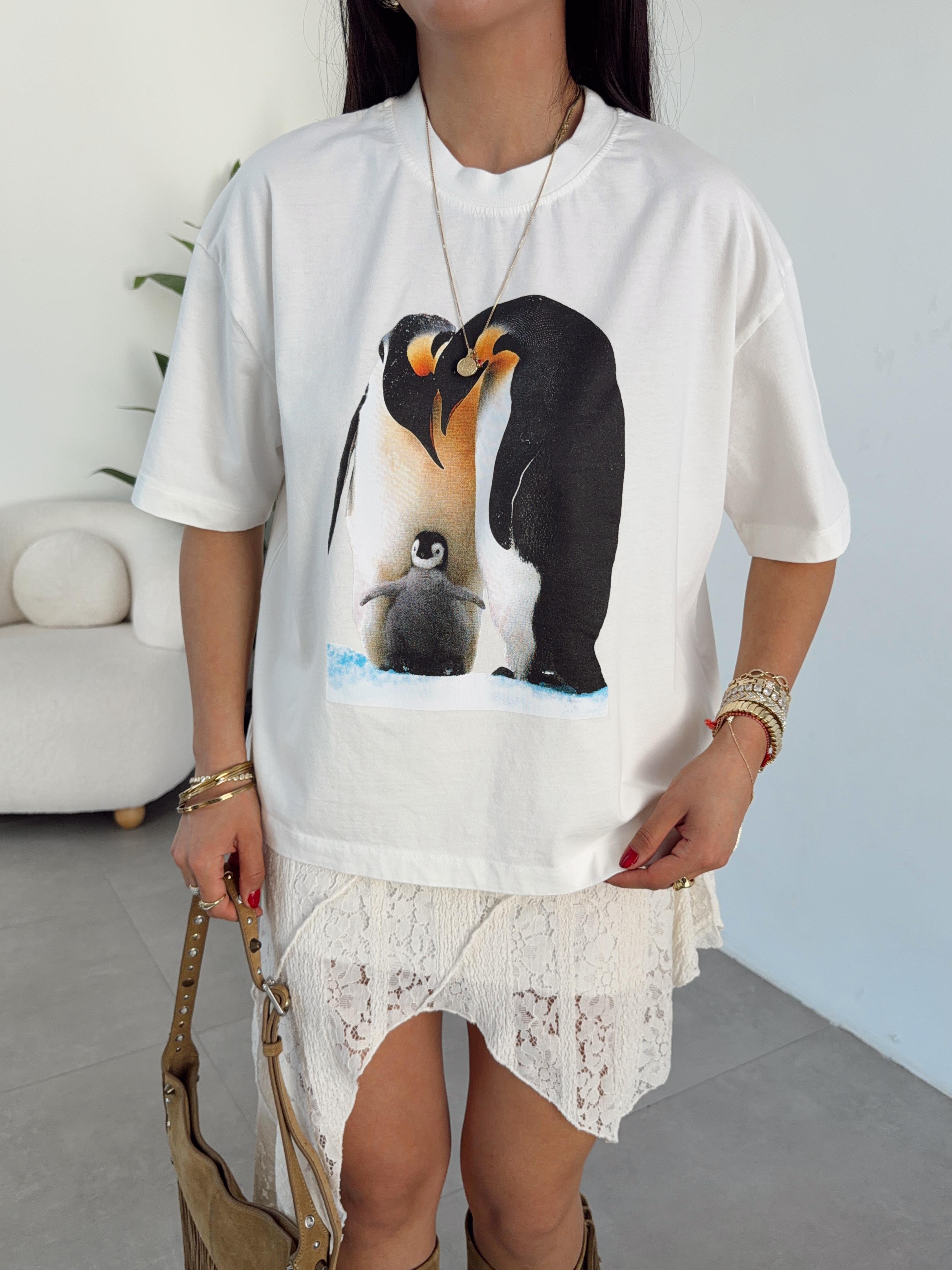 Krem Baskılı Tişört