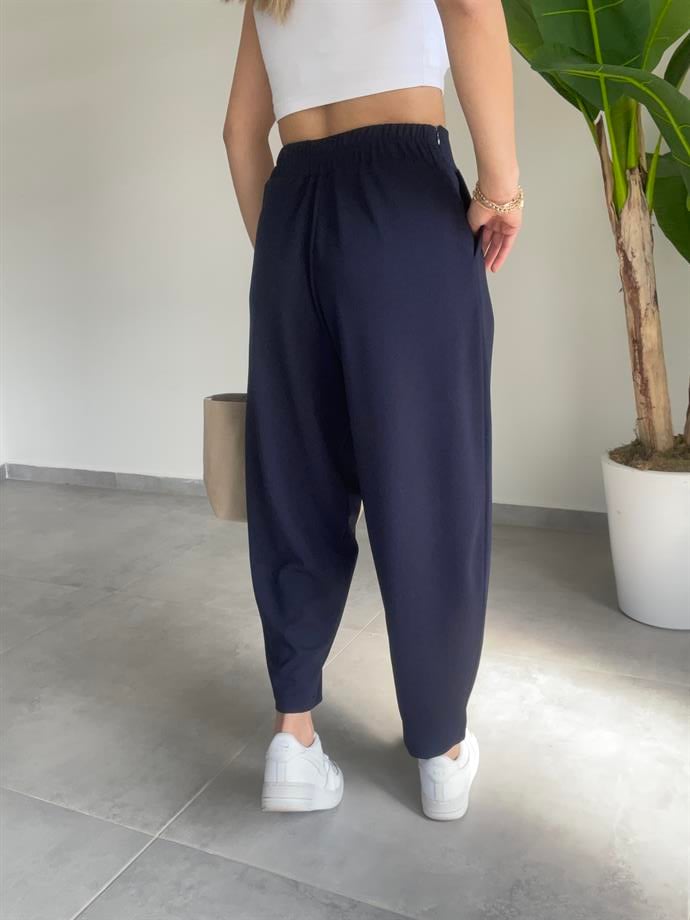 Lacivert Bombeli Pantolon