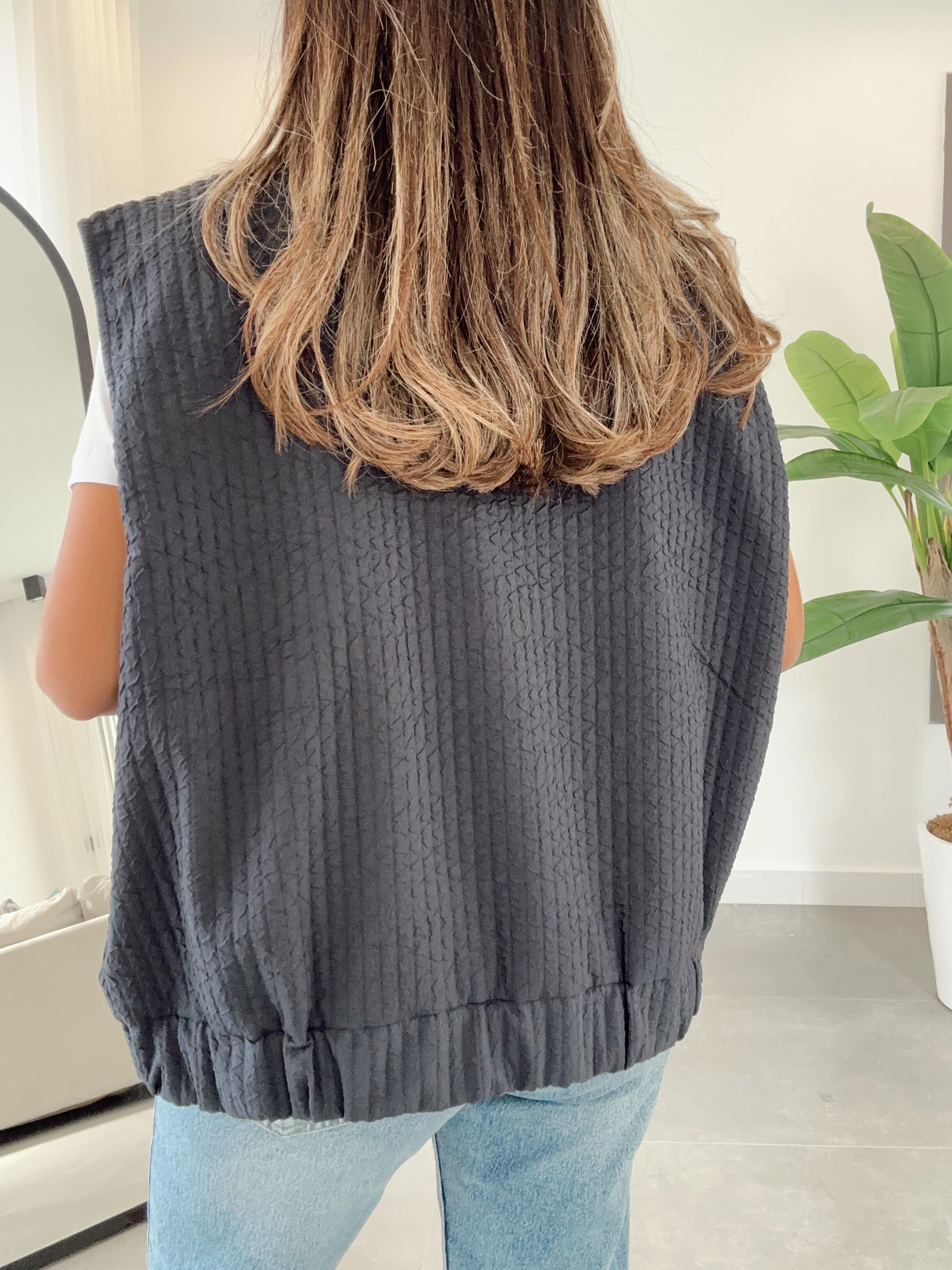 Lacivert Kapitone Yelek