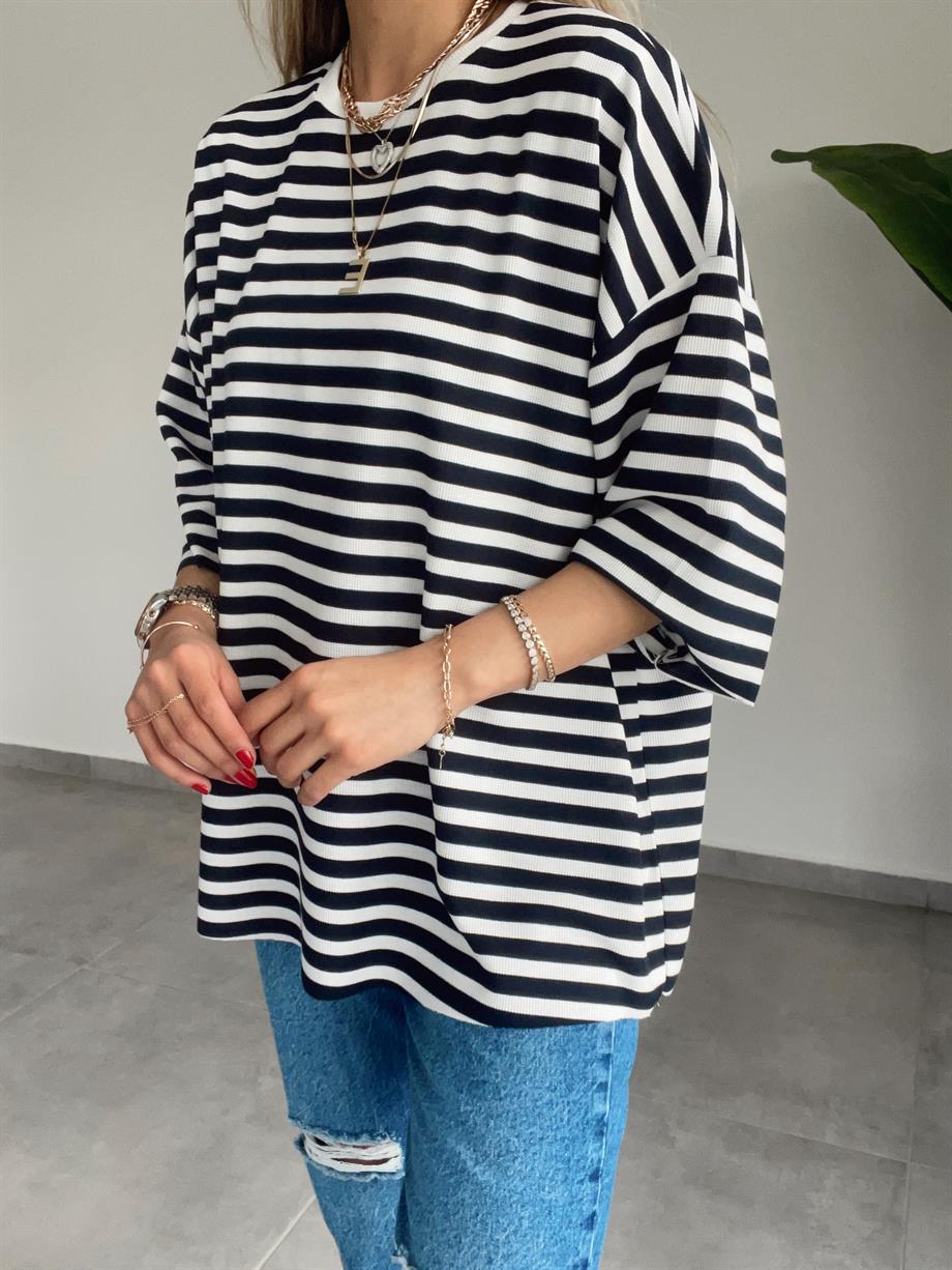 Lacivert Oversize Tshirt