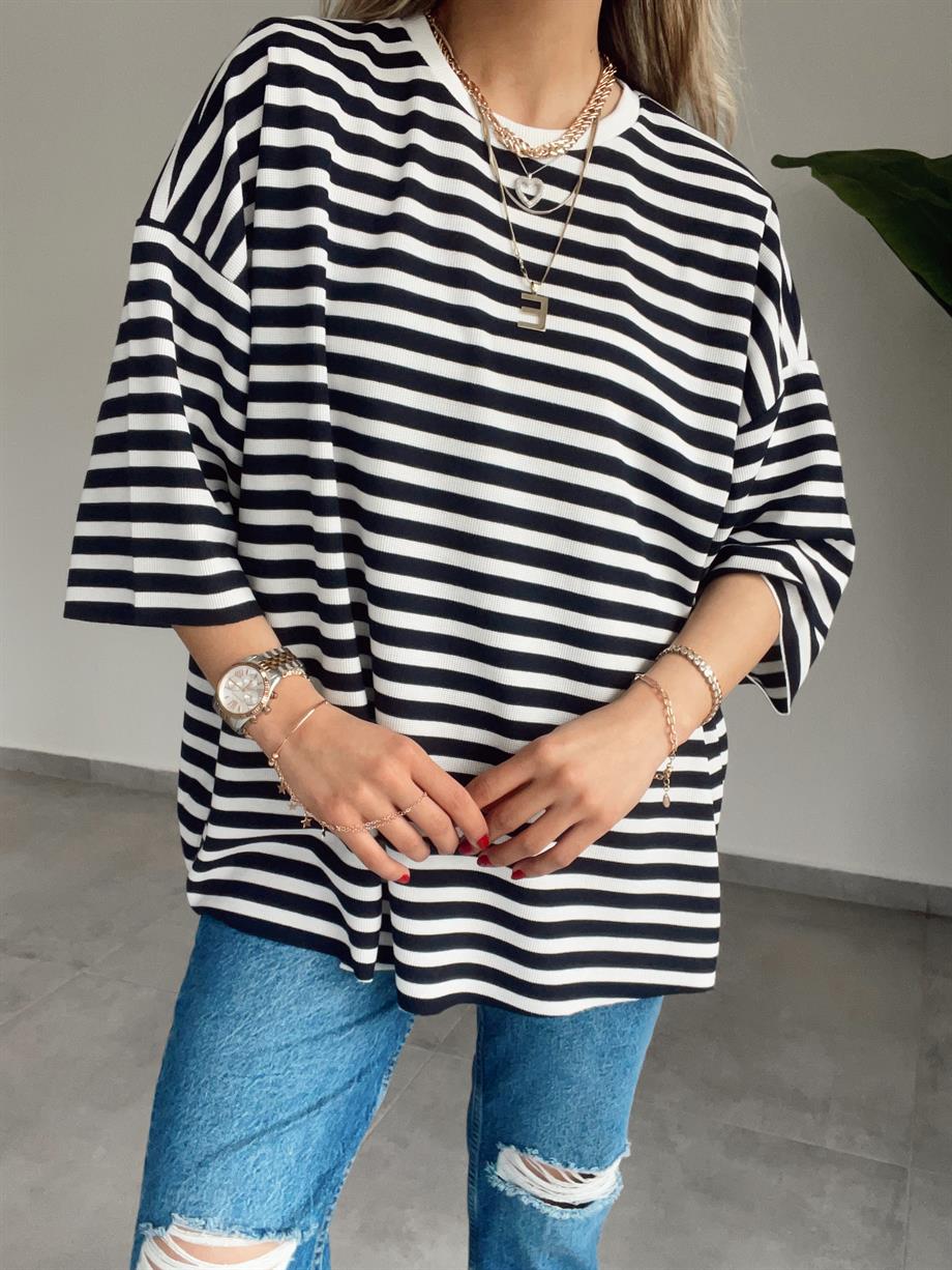 Lacivert Oversize Tshirt