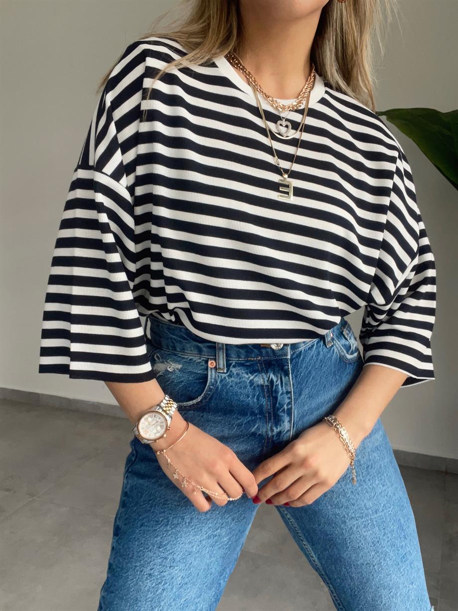 Lacivert Oversize Tshirt