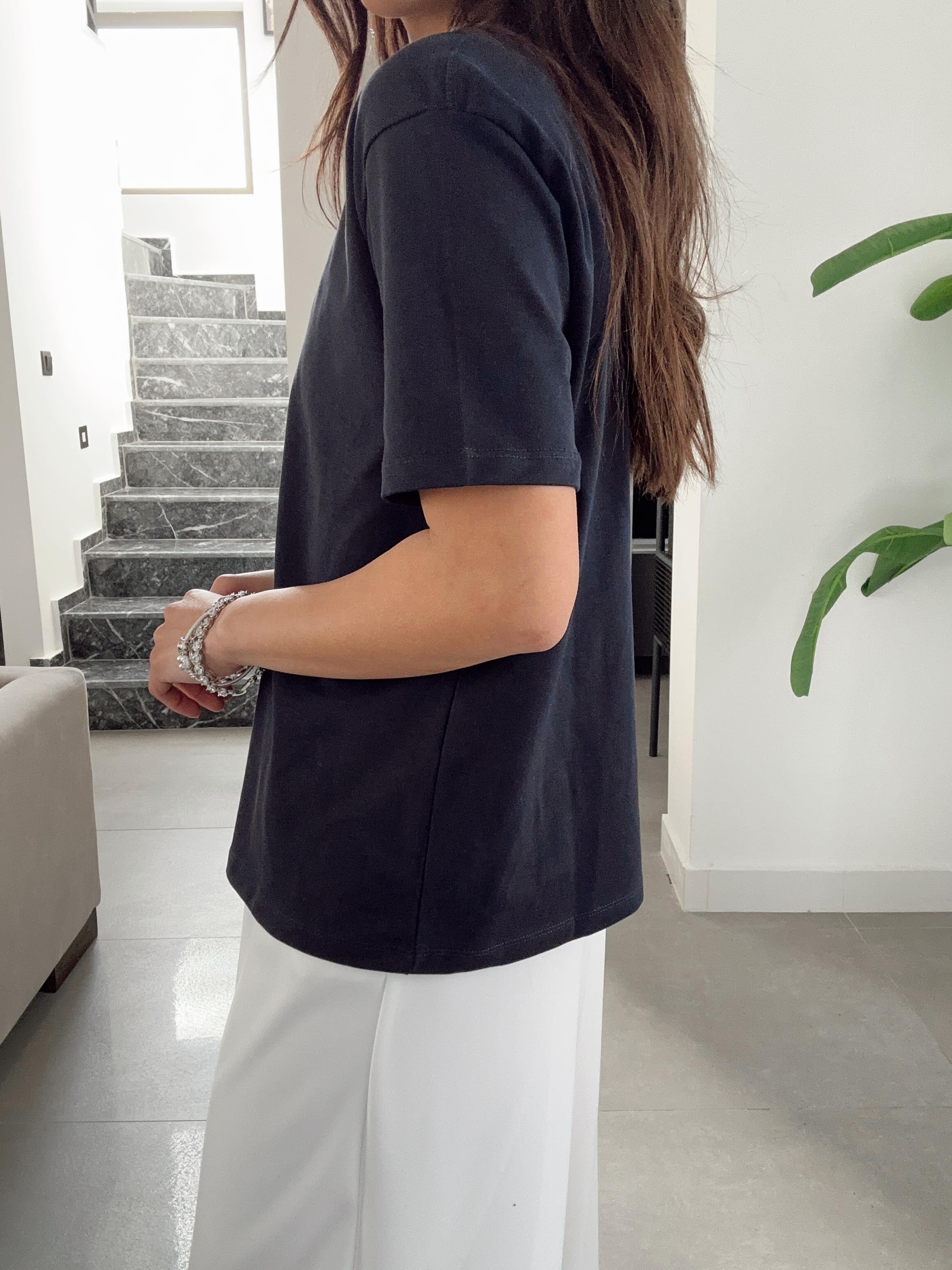 Lacivert Teddy Basic Tişört