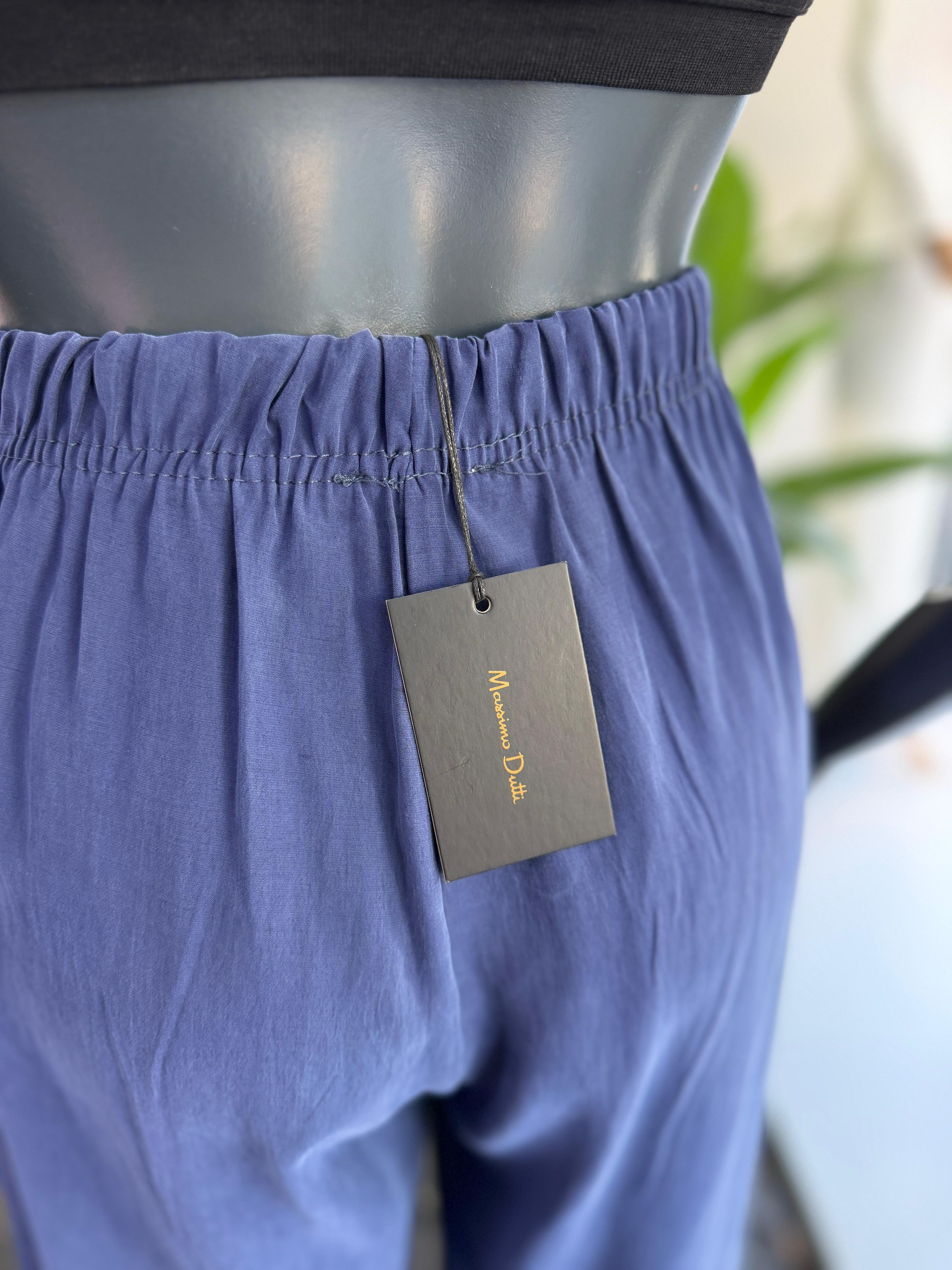 Lacivert Tencel Cupra Pantolon