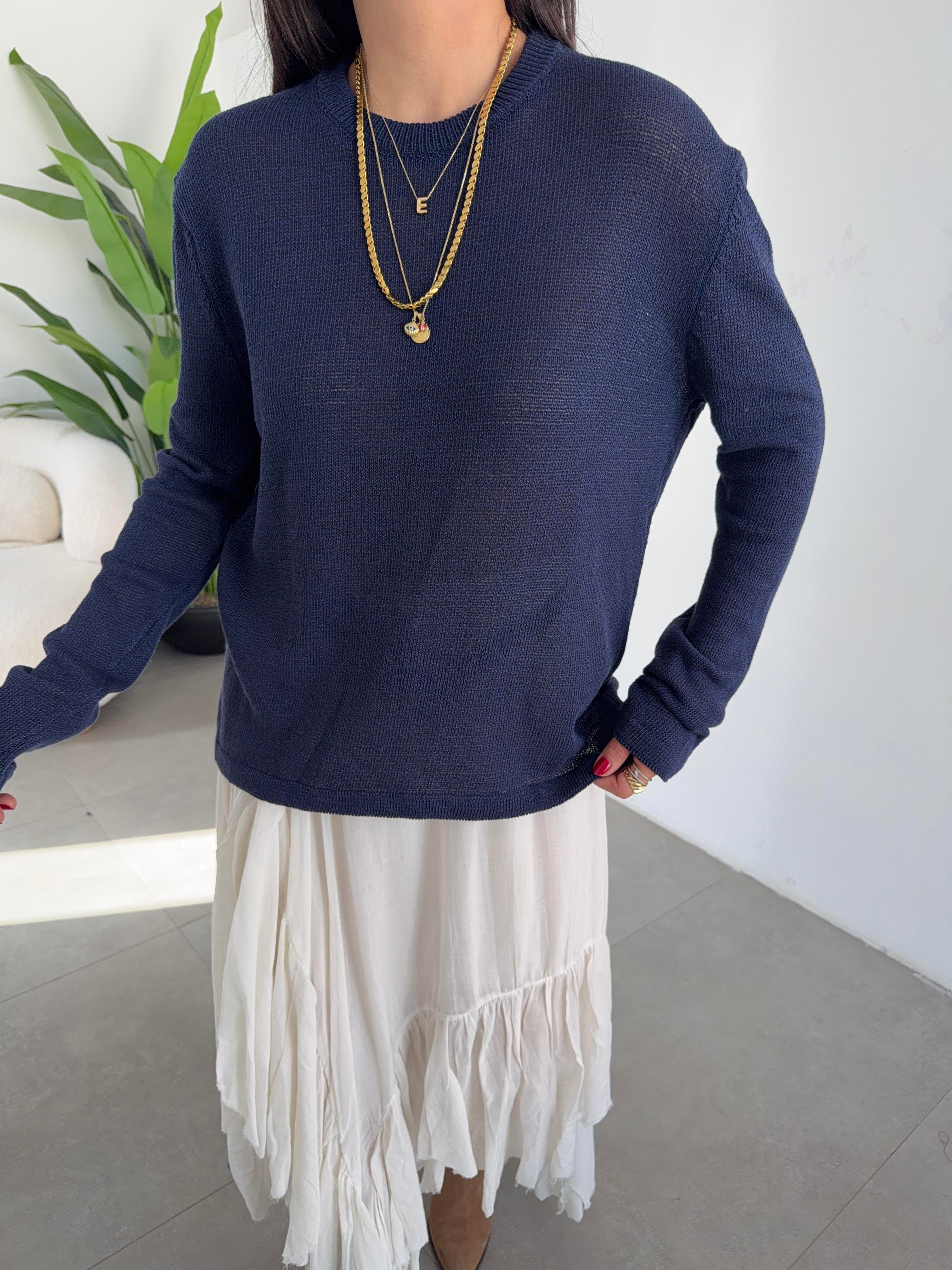 Lacivert Triko Kazak