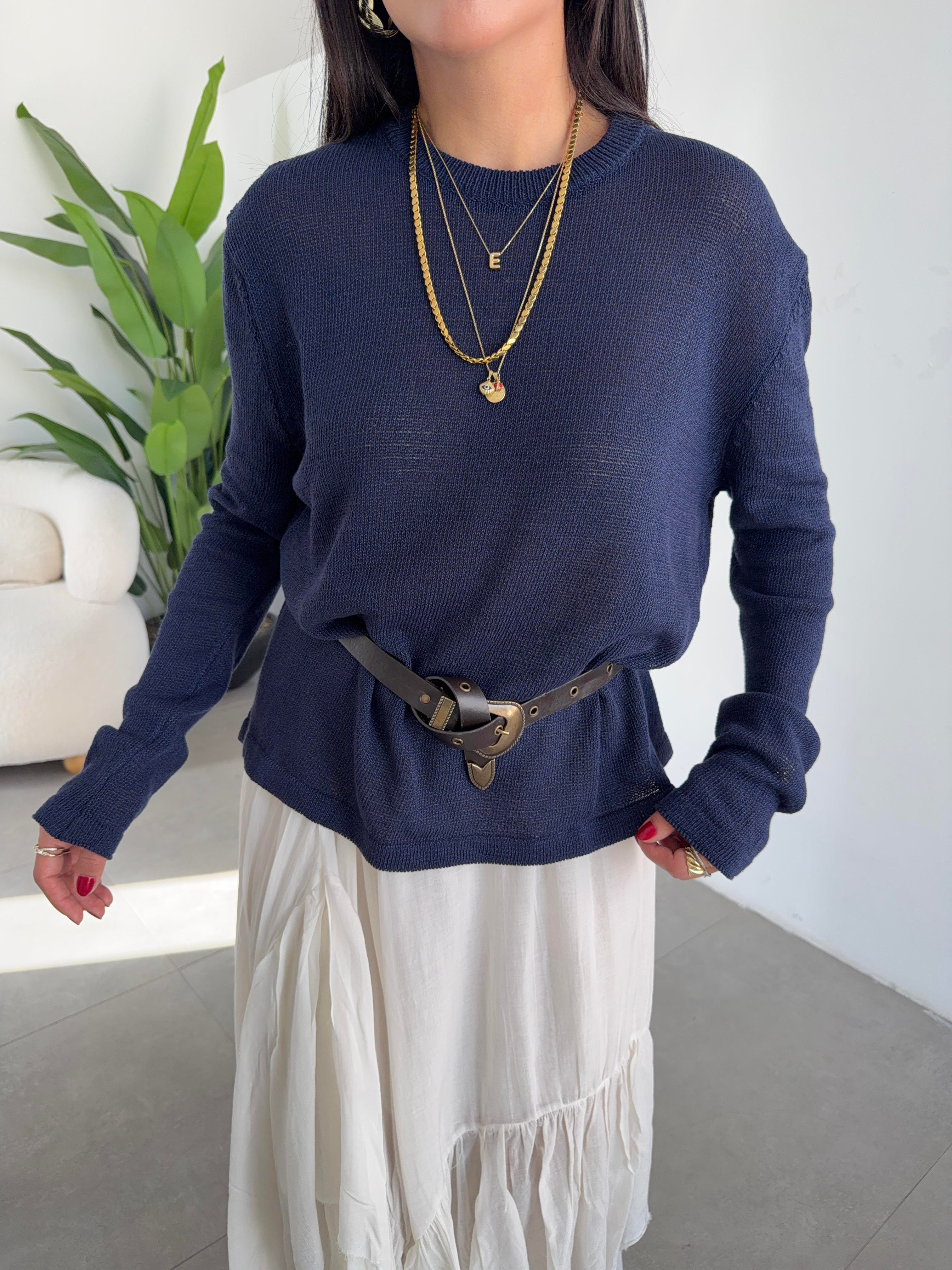 Lacivert Triko Kazak