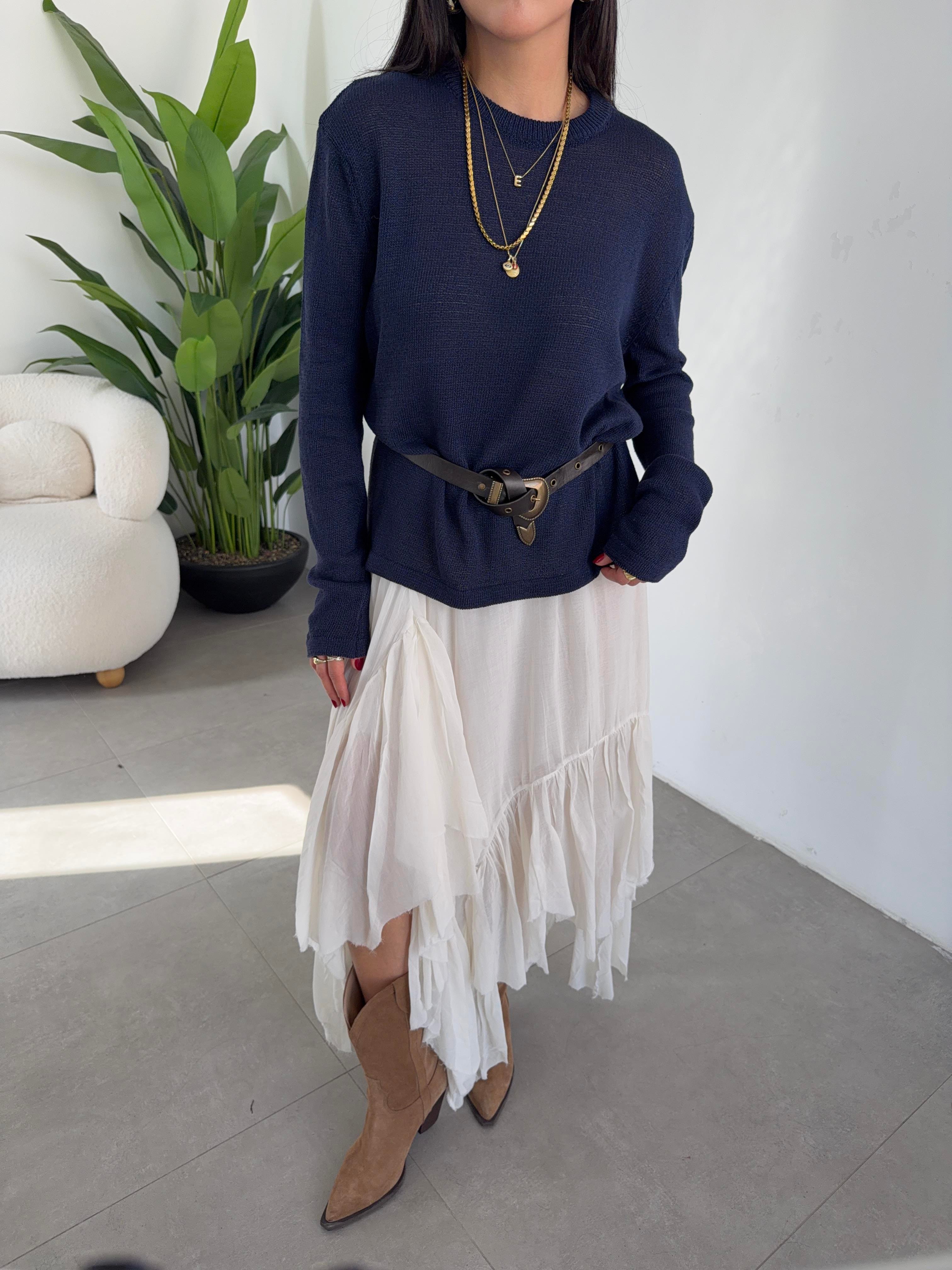 Lacivert Triko Kazak