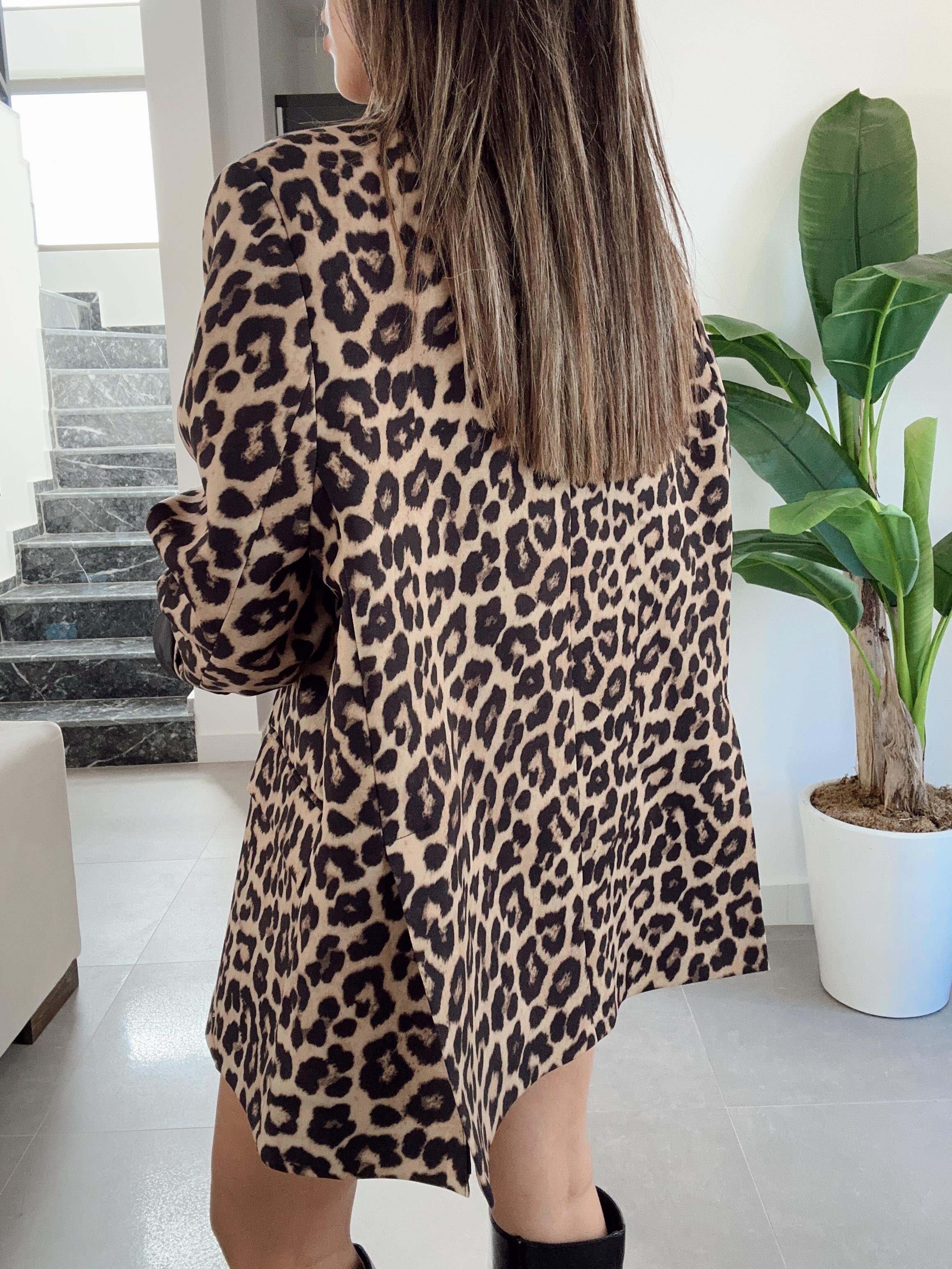 Leopar Blazer Ceket