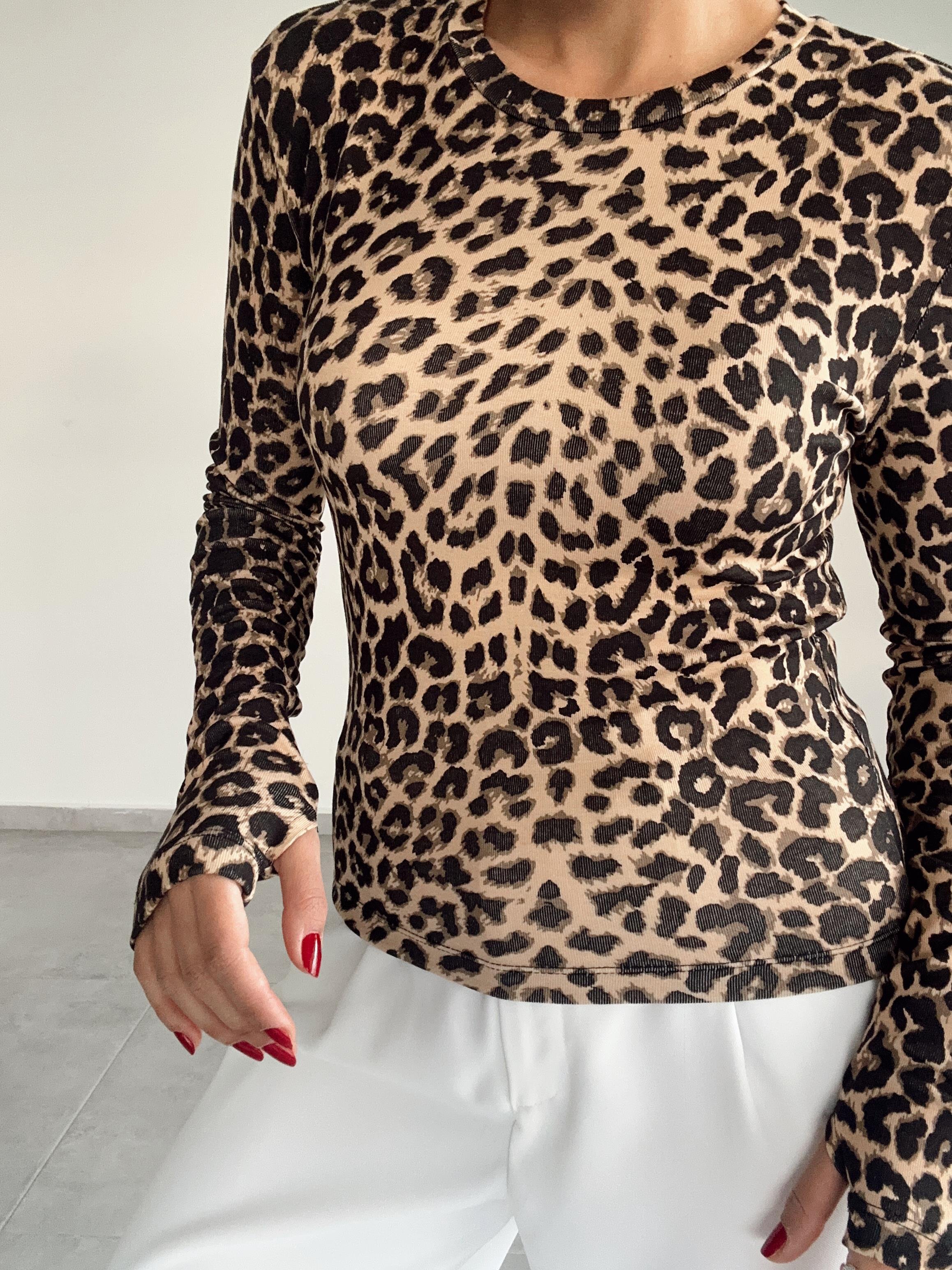 Leopar Parmak Geçirmeli Badi