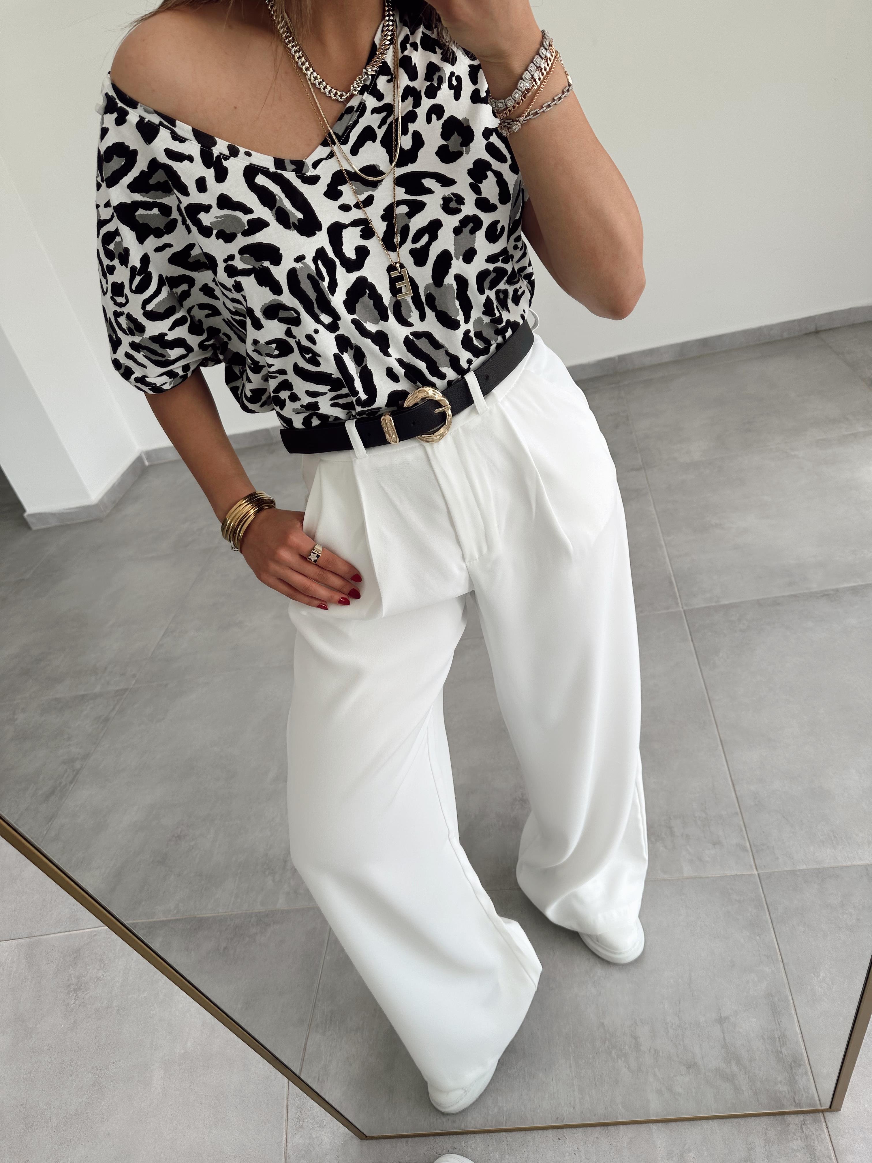 Leopar Siyah Tişört