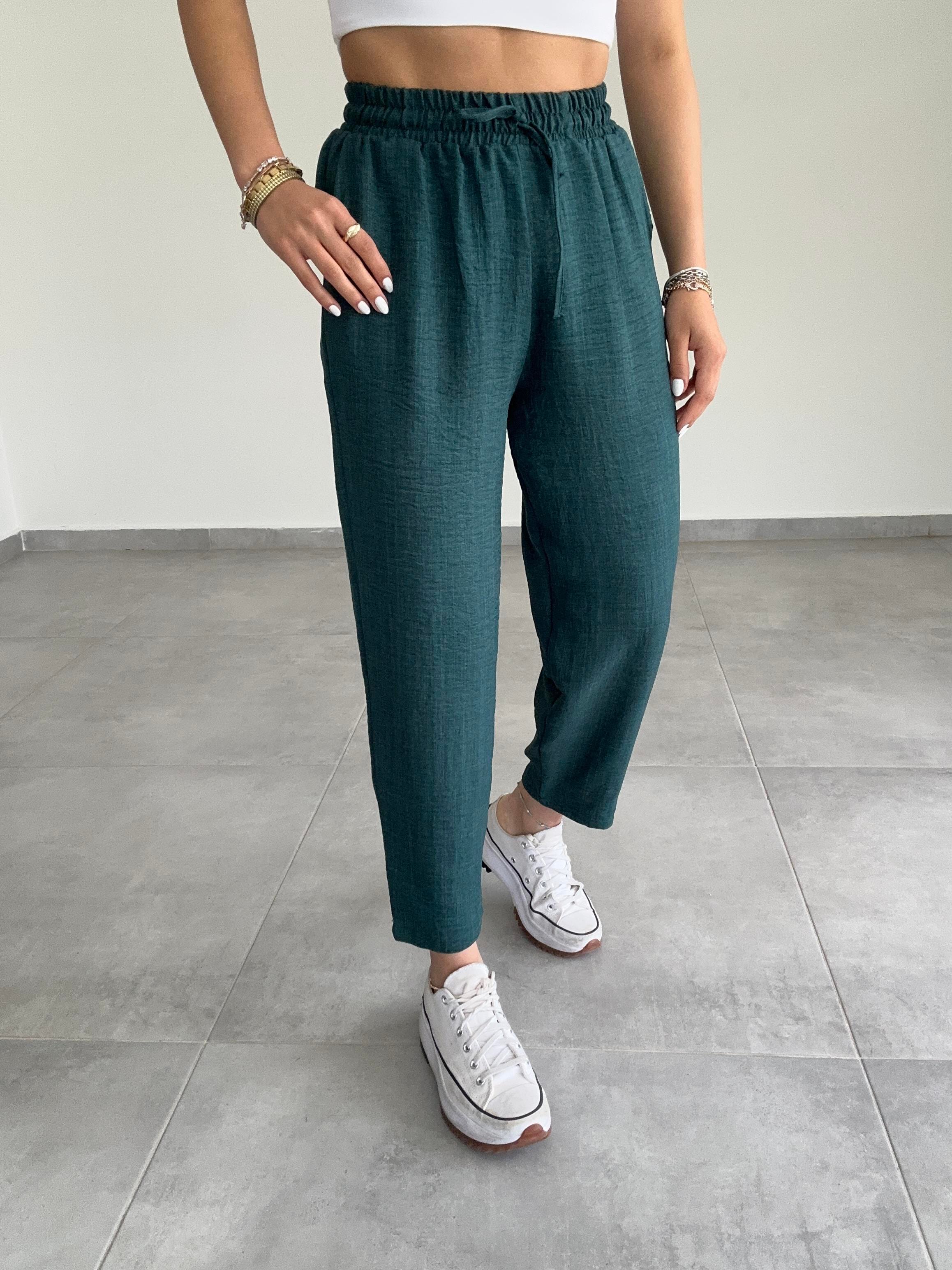 Luna Benetton Keten Gömlek Pantolon Takım