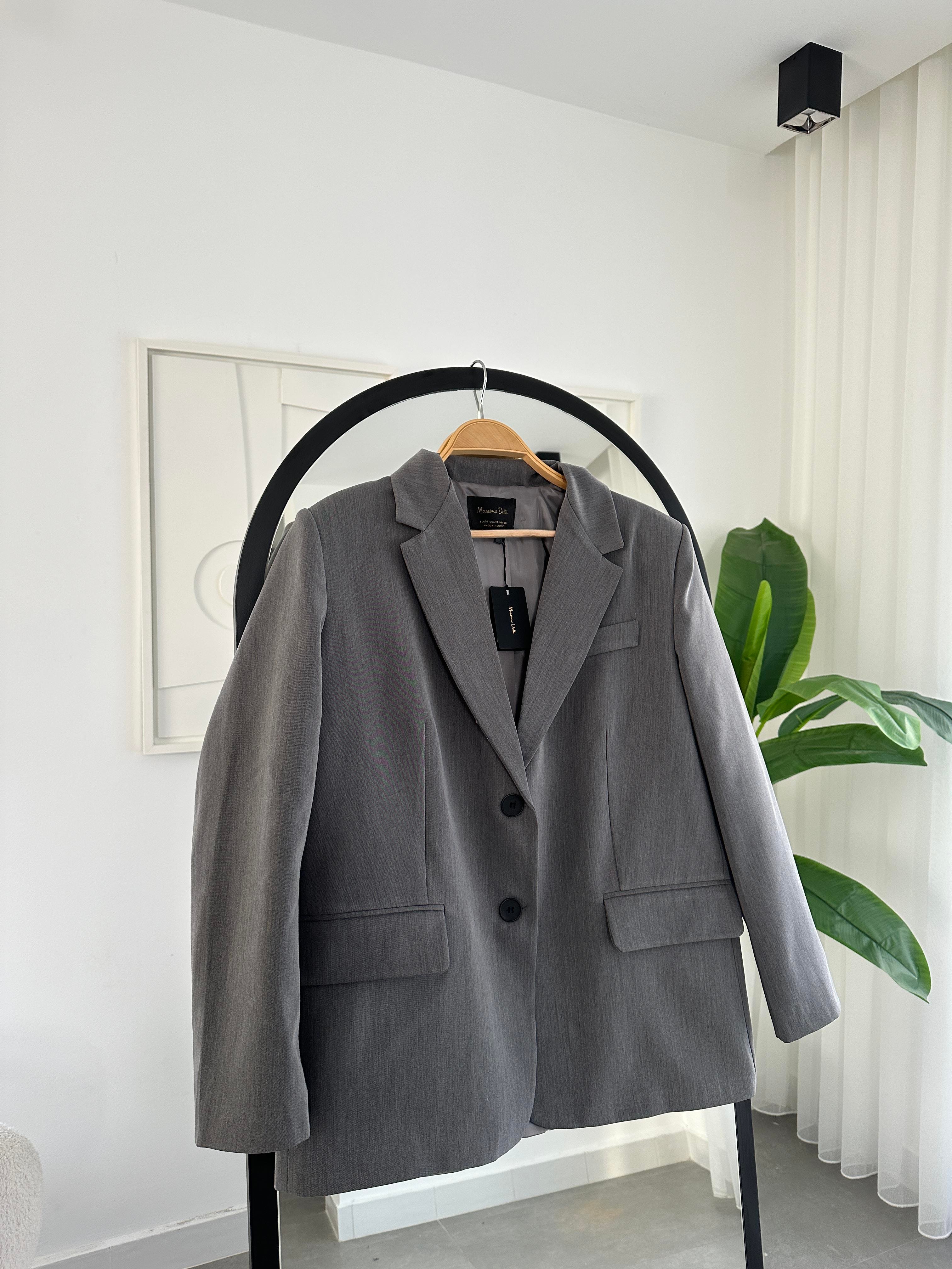 M-D Antrasit Vatkalı Blazer