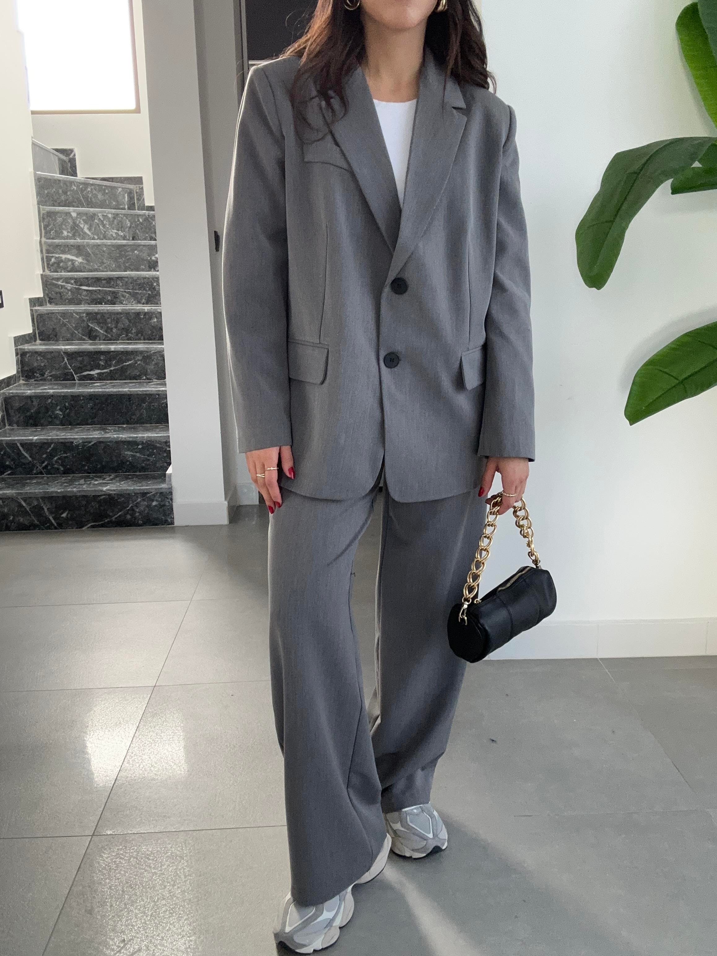 M-D Antrasit Vatkalı Blazer