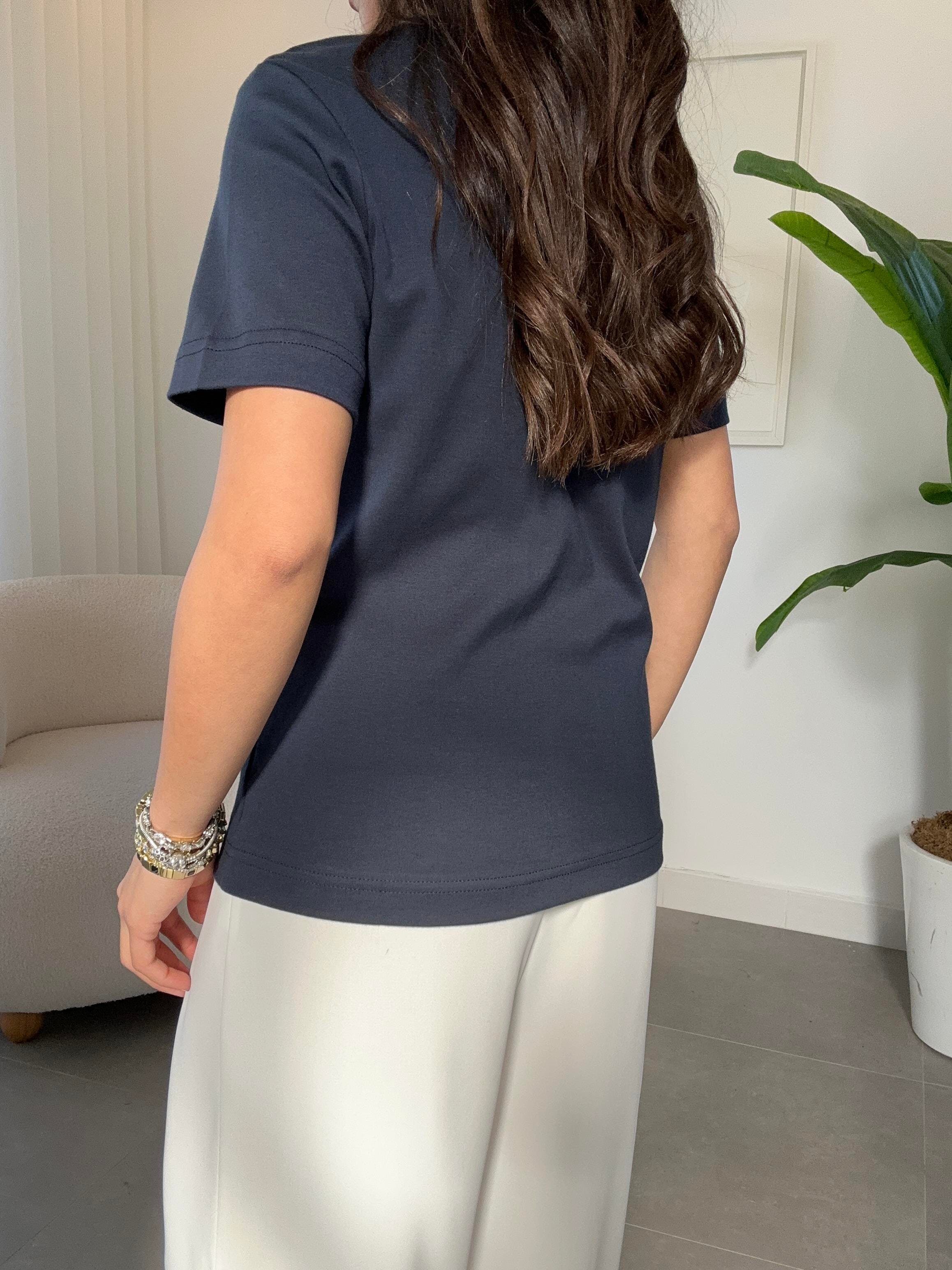 M-D Lacivert Basic Tshirt