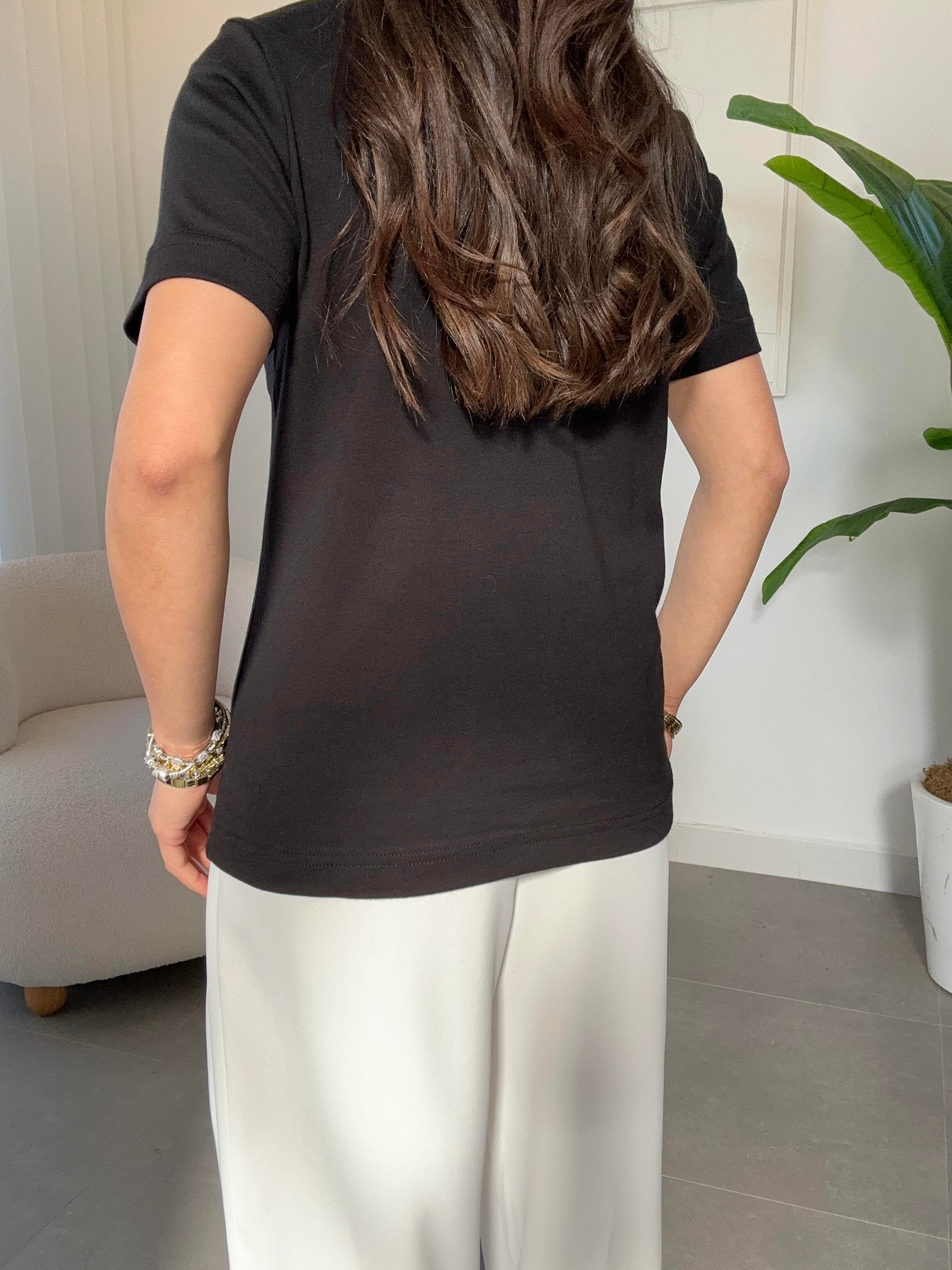 M-D Siyah Basic Tshirt