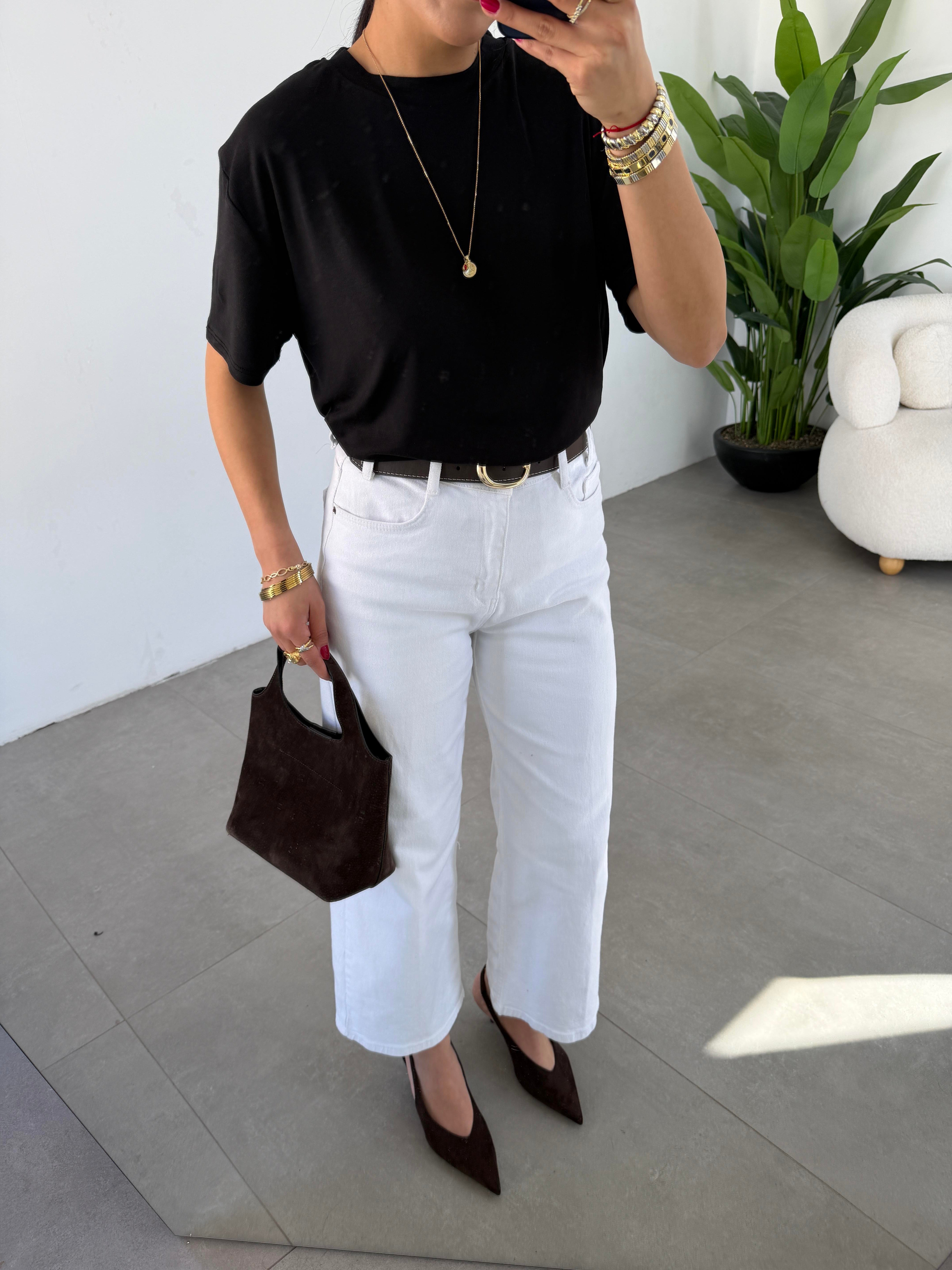 M-D Siyah İnterlok Bisiklet Yaka Basic