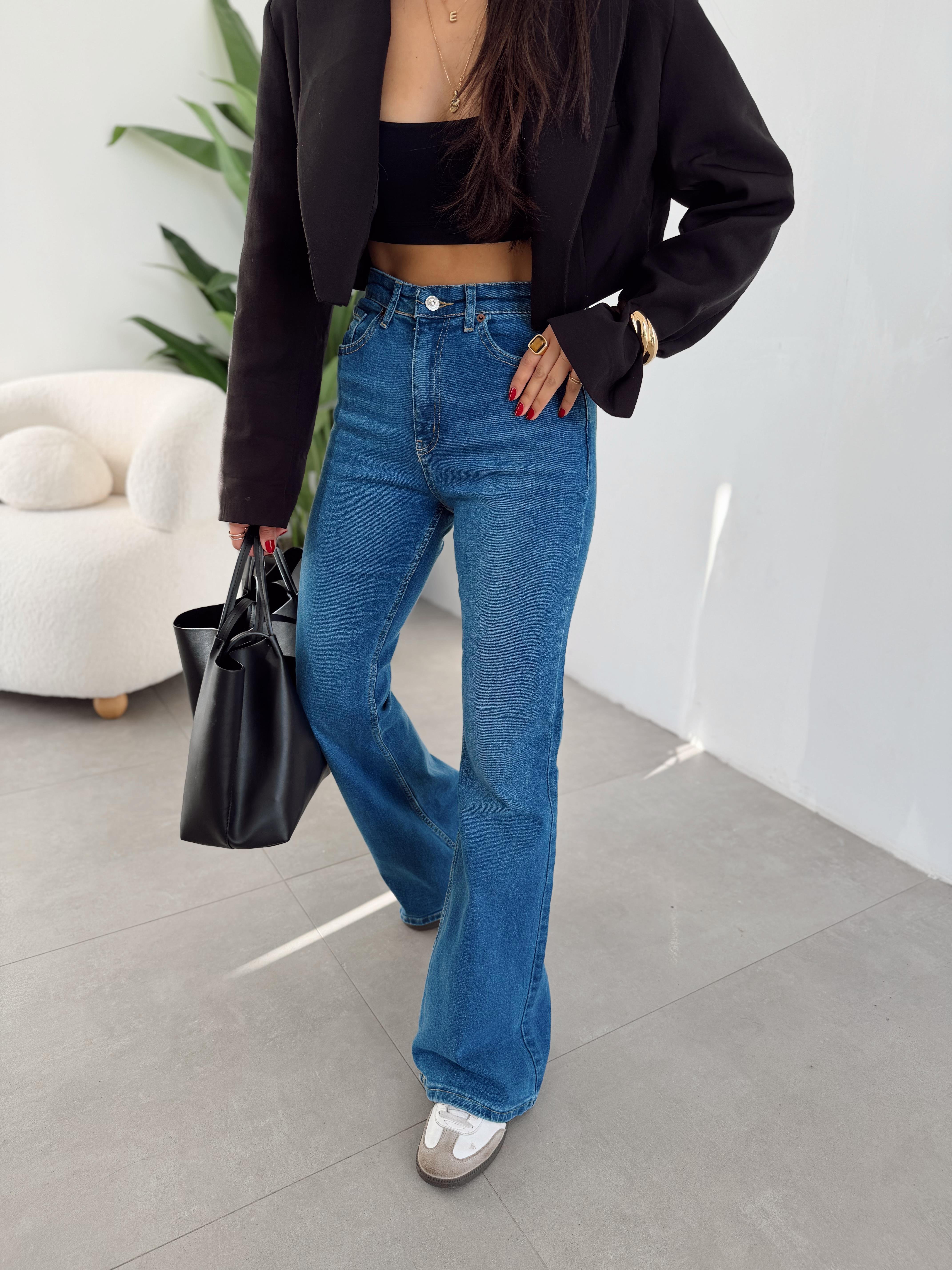 Mavi İspanyol Paça Jean